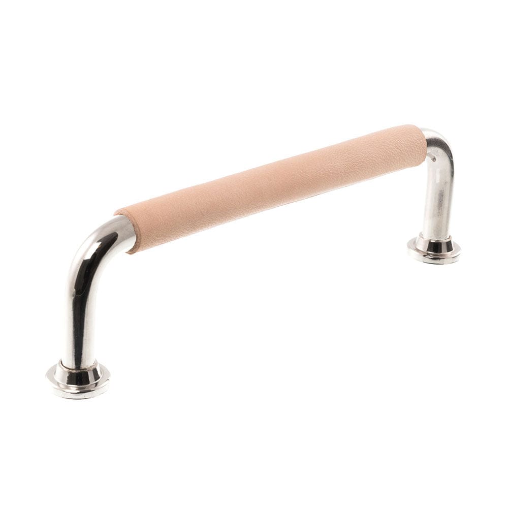 1353 Skin | Greb i Nikkel med Natur Læder L 142 mm (C/C 128 mm) Et Al FINICC