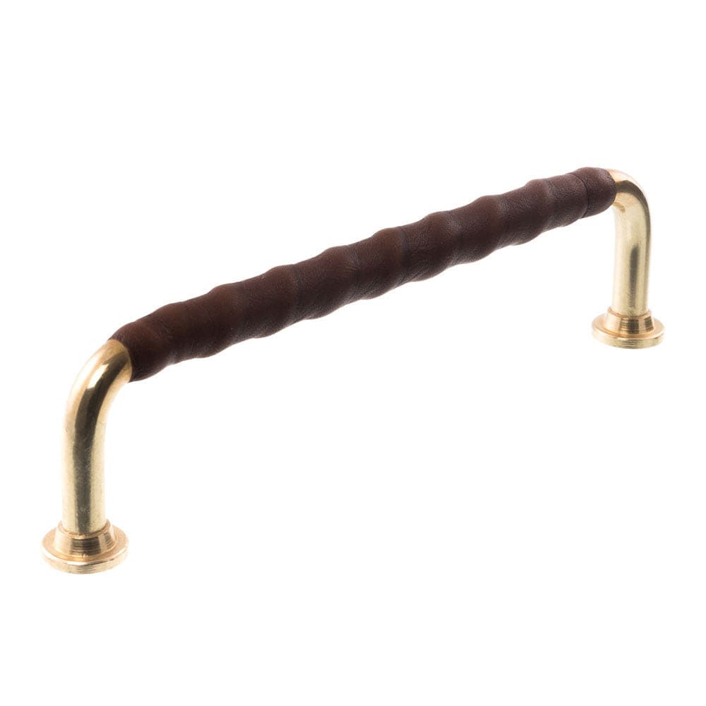 1353 Twist | Greb i Messing med Brun Læder L 142 mm (C/C 128 mm) Et Al FINICC