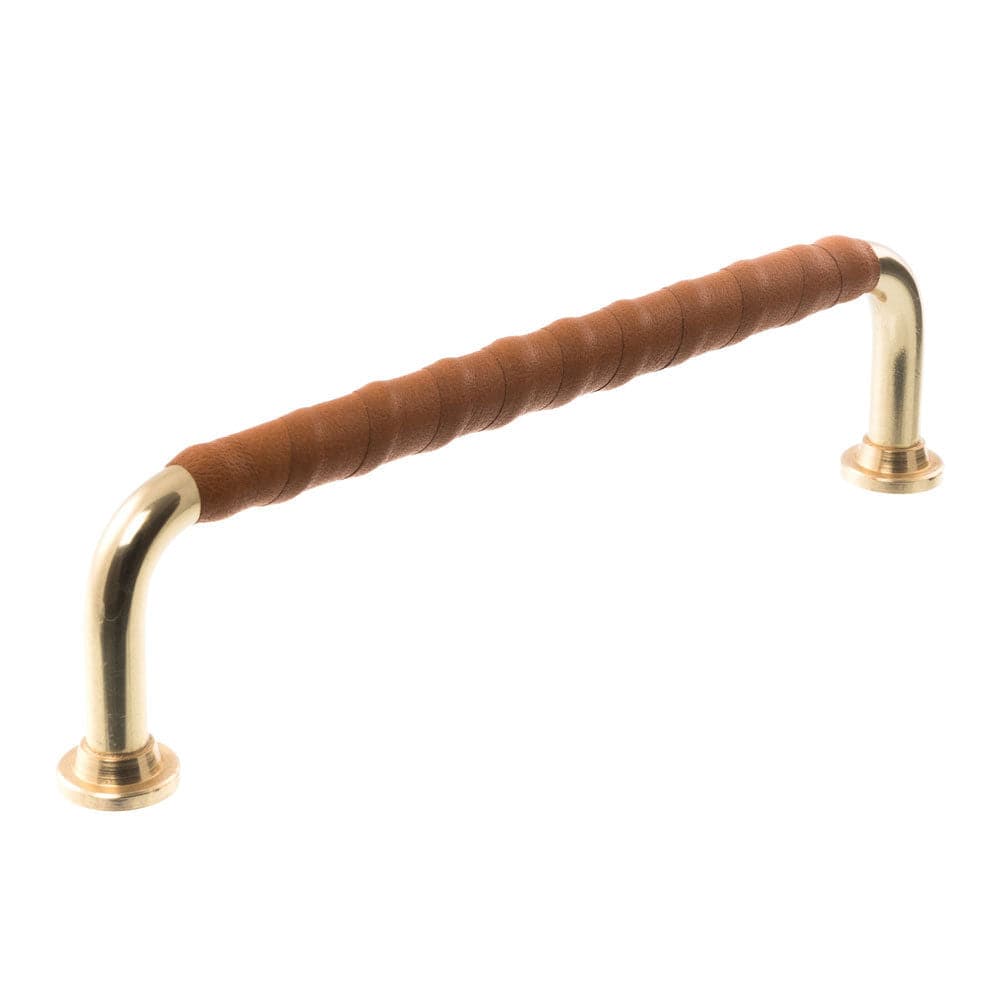 1353 Twist | Greb i Messing med Cognac Læder L 142 mm (C/C 128 mm) Et Al FINICC
