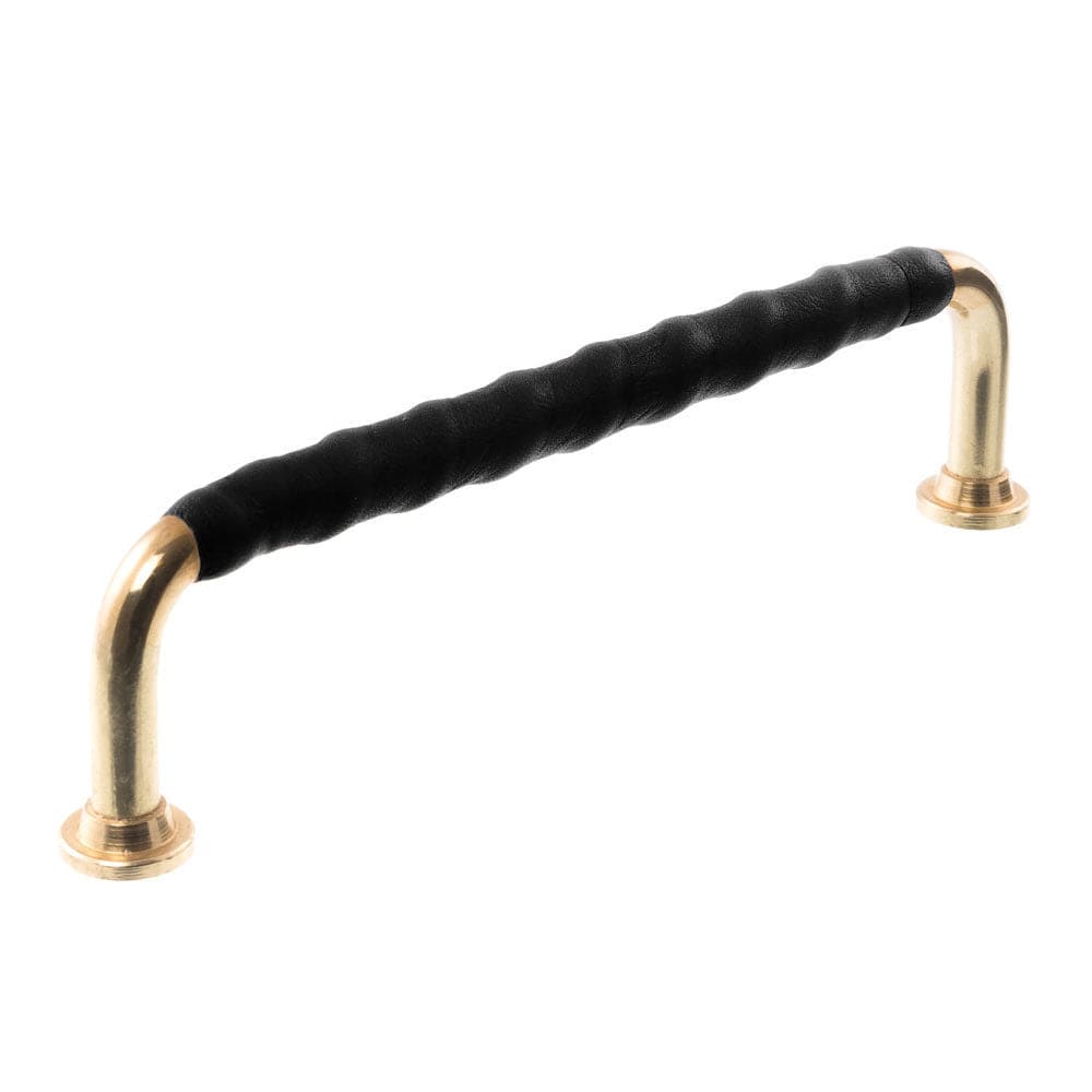 1353 Twist | Greb i Messing med Sort Læder L 142 mm (C/C 128 mm) Et Al FINICC