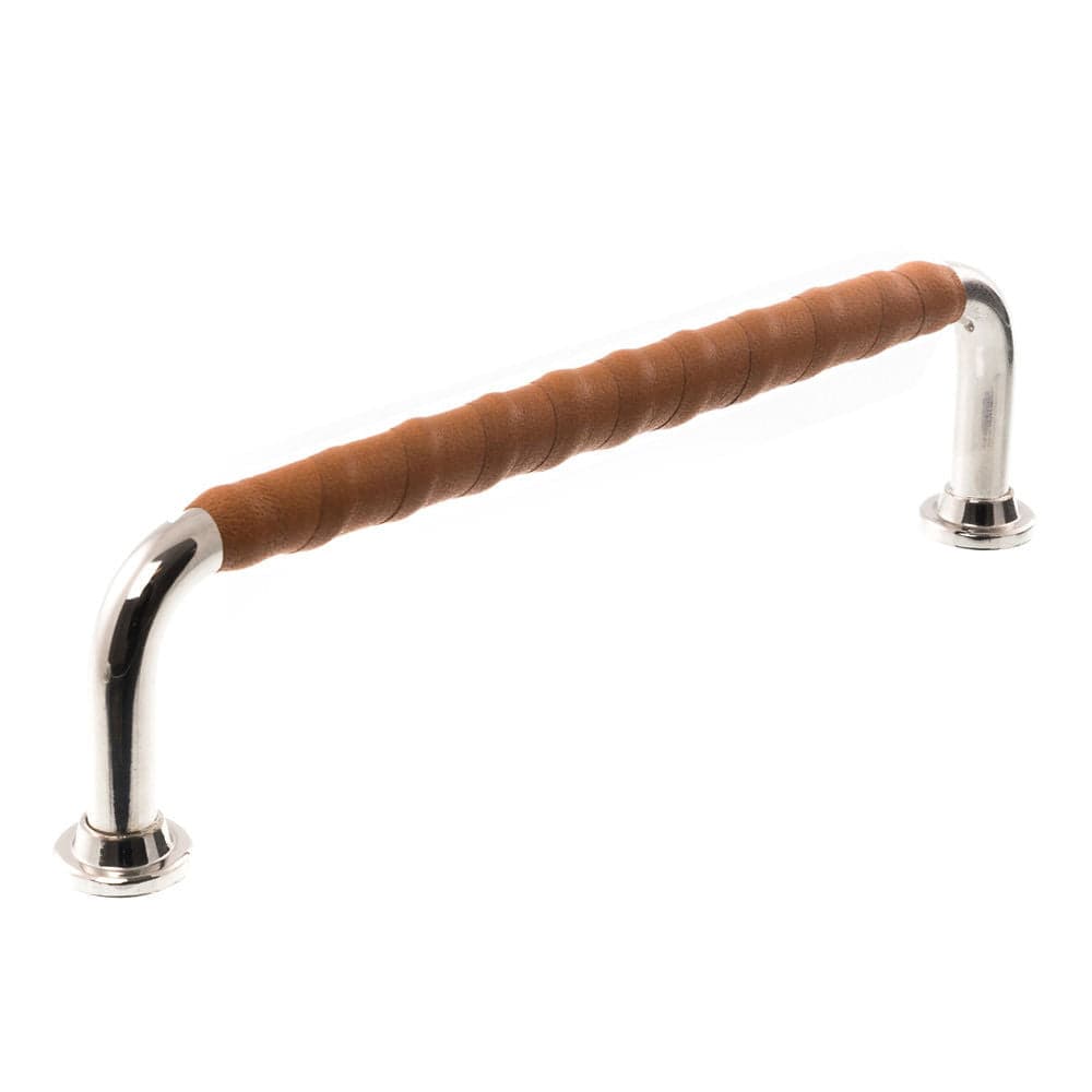 1353 Twist | Greb i Nikkel med Cognac Læder L 110 mm (C/C 96 mm) Et Al LF-1353-96-1131LL FINICC