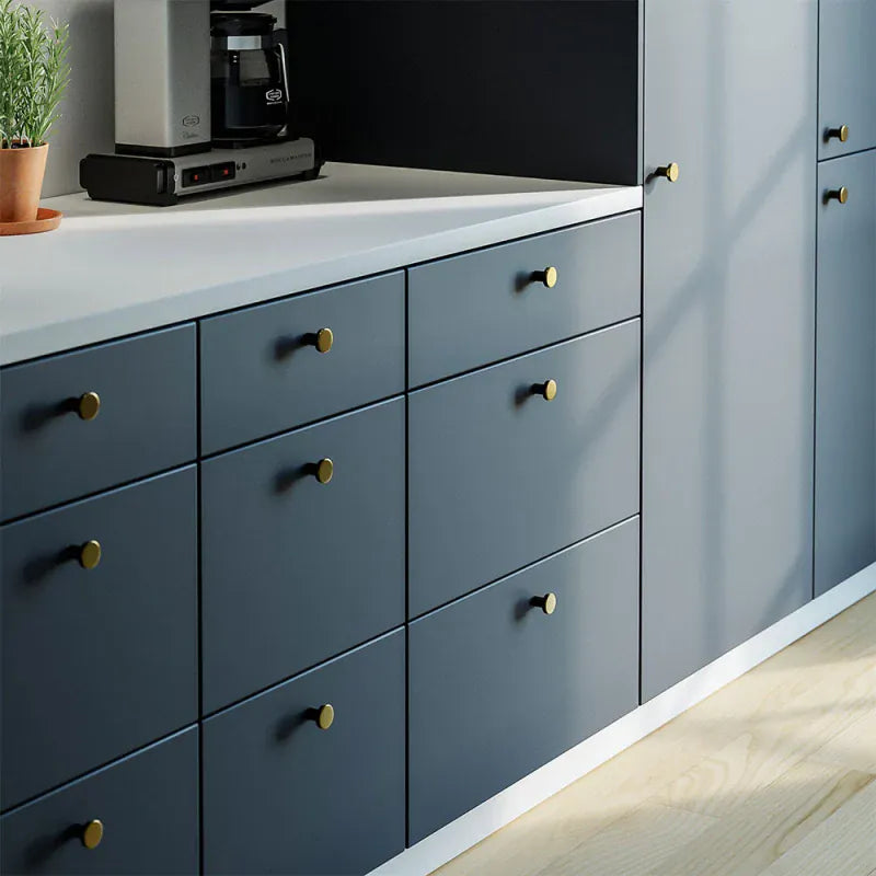 2078 | Knop i Blank Messing finish Ø 28 mm x D 25 mm Beslag Design BD-368055-11 FINICC