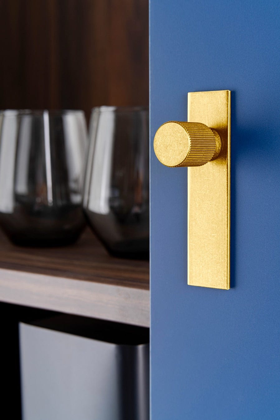Arpa Plate | Knop i Børstet Messing L 100 mm x D 33 mm Viefe FINICC