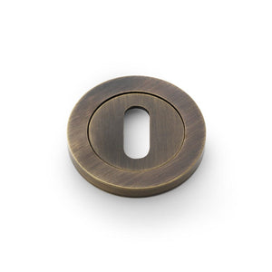 AW Oval | Nøgleskilt i Antik Messing (1 sæt - passer kun til Spitfire Hammered Dørhåndtaget)