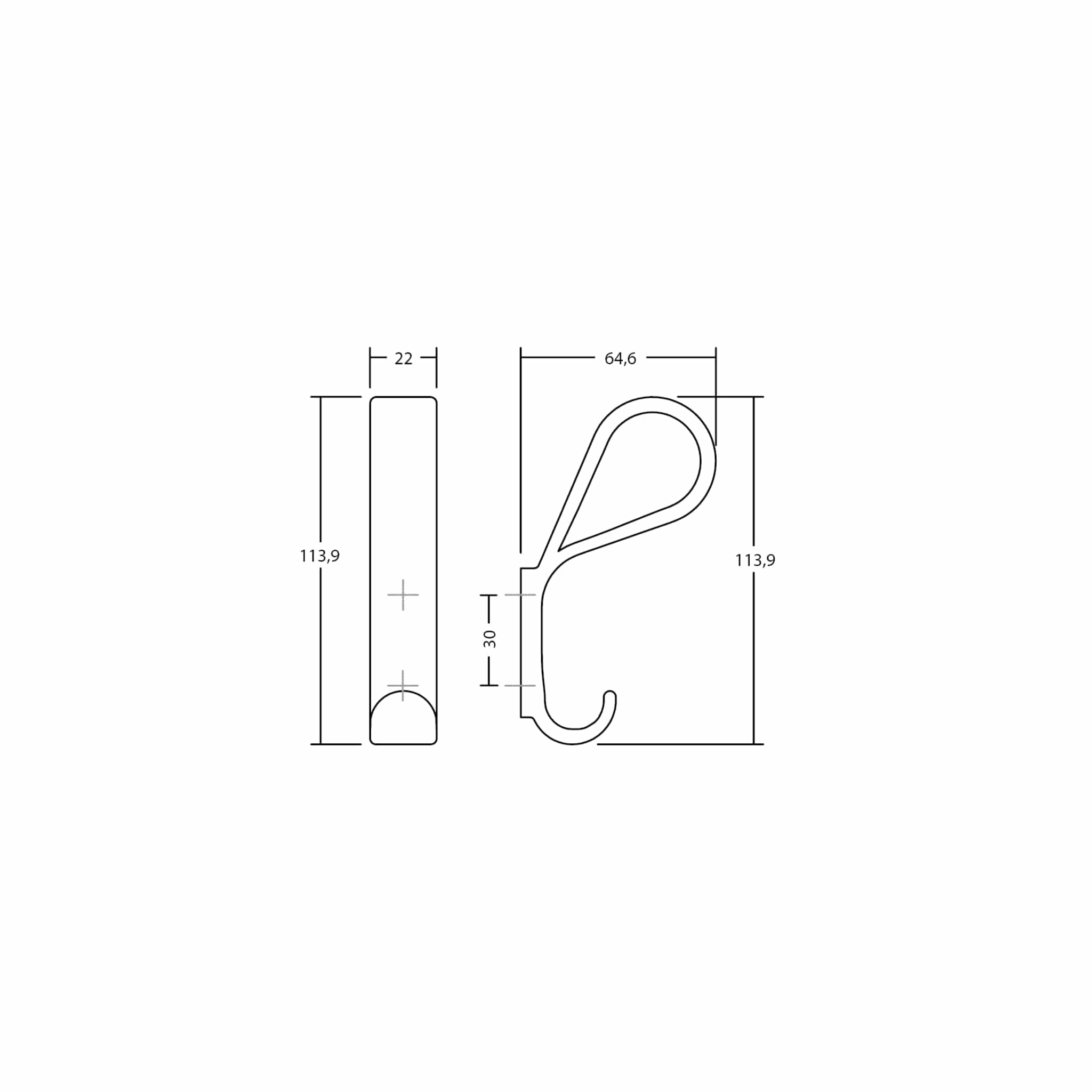 Belt | Knage i Mat Hvid H 113,9 mm x D 64,6 mm Viefe FINICC