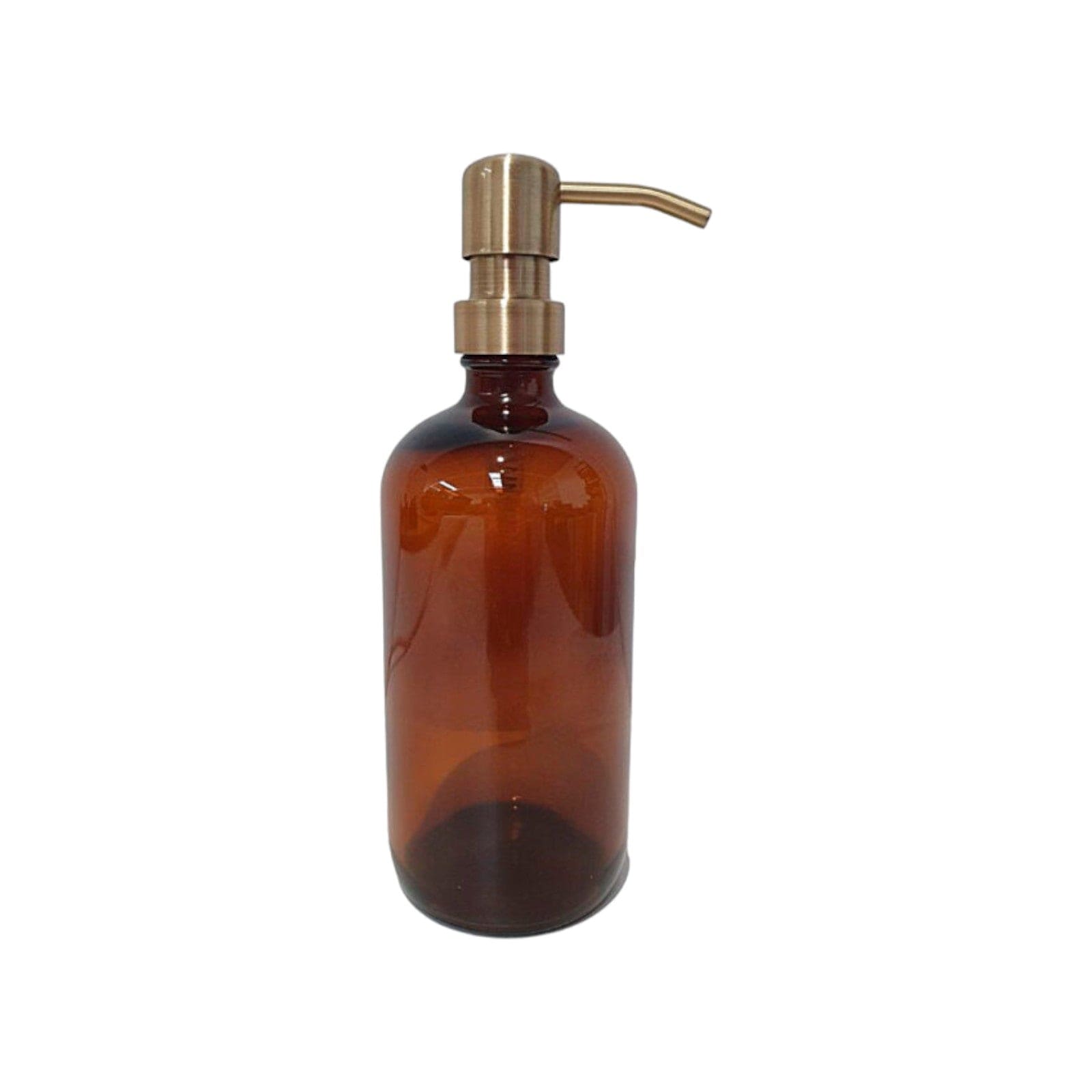 Bottle | Sæbedispenser i Brunt Glas og med Messing Pumpe MOUD Home MH-211414 FINICC