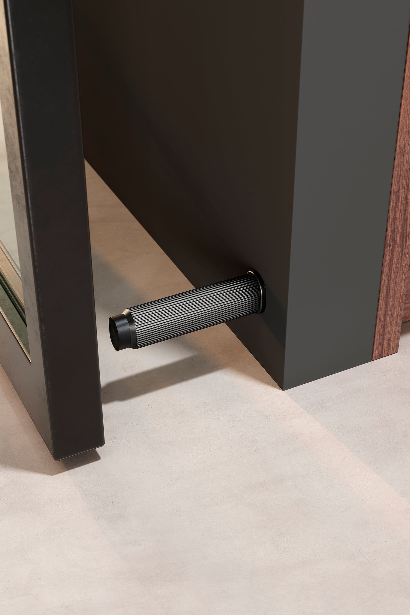 Brooklyn Wall | Dørstopper i Mat Antracit Grå H 28 mm x D 103 mm Viefe VF-8022103L33 FINICC