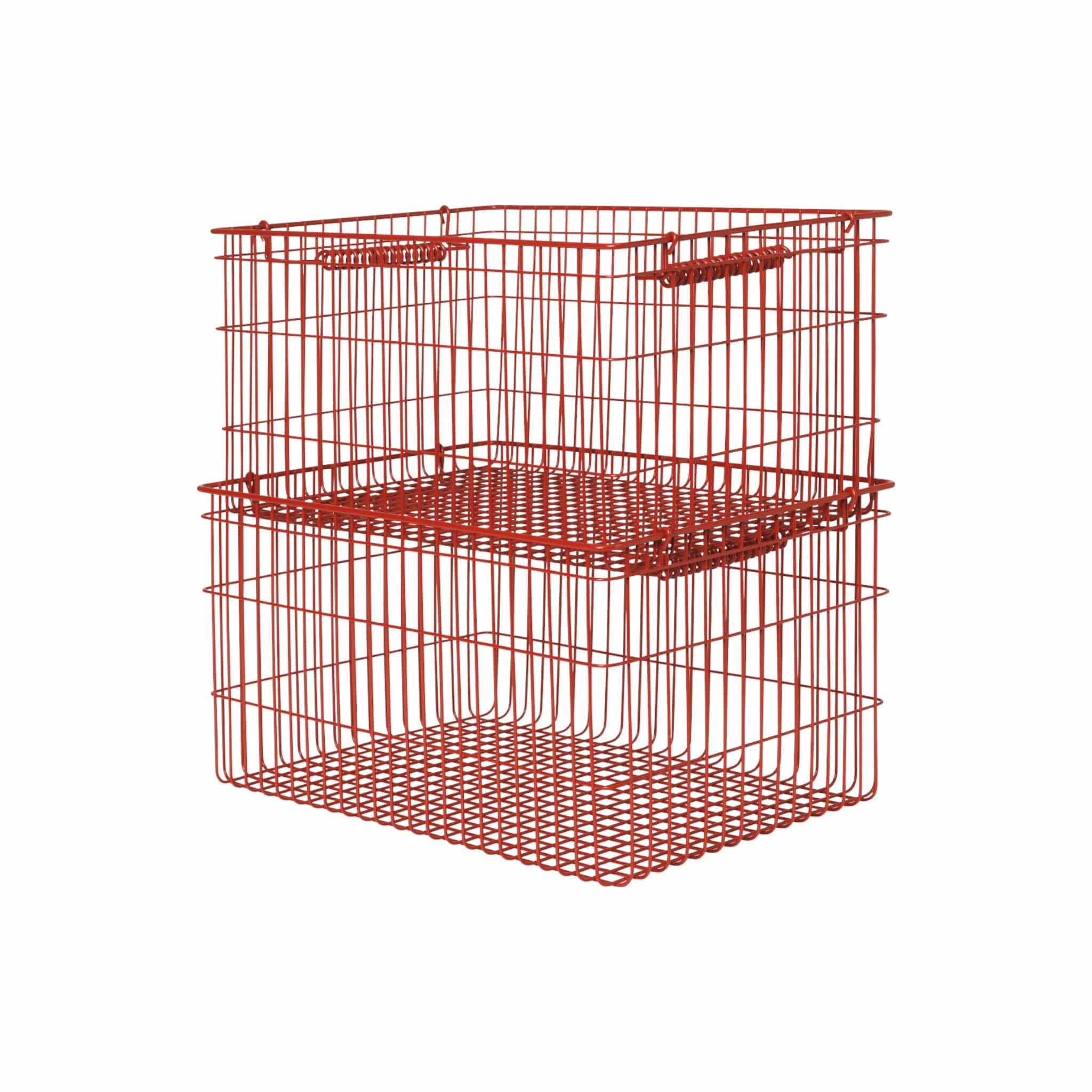 Cala Stackable - Set of 2 | Kurv i Poppy Red L 20,2 mm x B 36,2 mm Ferm Living FL-1104269881 FINICC