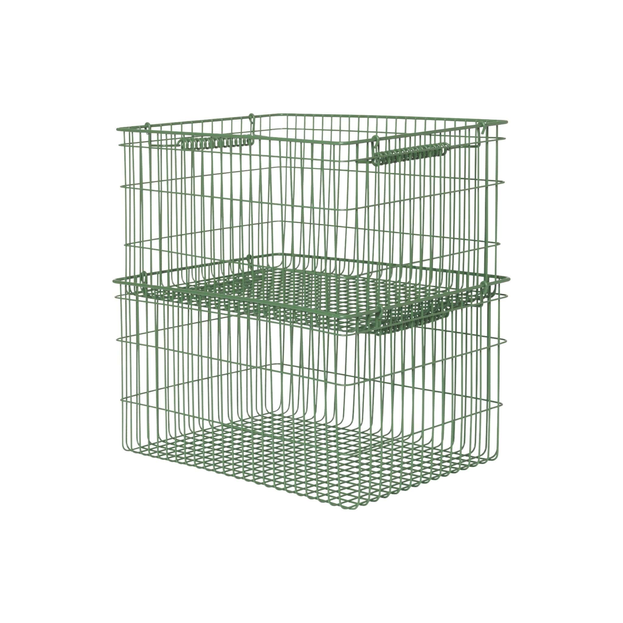 Cala Stackable - Set of 2 | Kurv i Verdant Green L 20,2 mm x B 36,2 mm Ferm Living FL-1104269880 FINICC