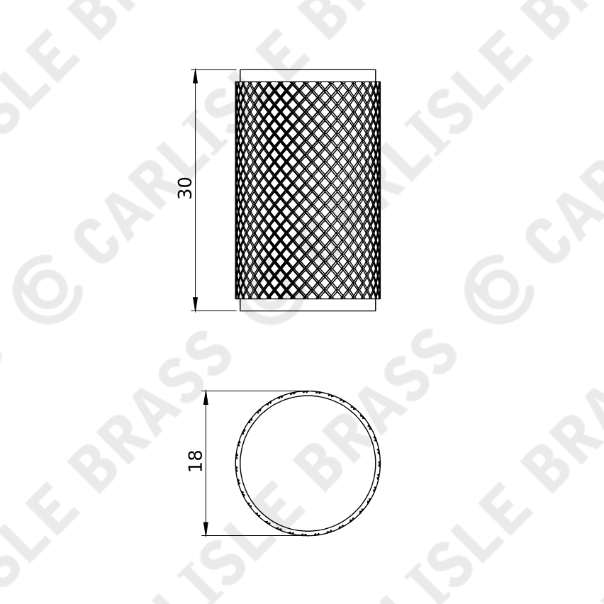 Carlisle Cross | Knop i Antrasit Grå Ø 18 mm x D 30 mm Carlisle Brass FTD702ANT FINICC