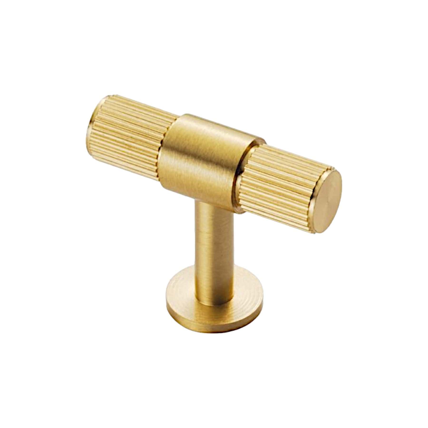 Carlisle Lines T-Bar | Greb/Knop i Børstet Messing med Lak L 50 mm x D 40 mm Carlisle Brass FTD711SB FINICC