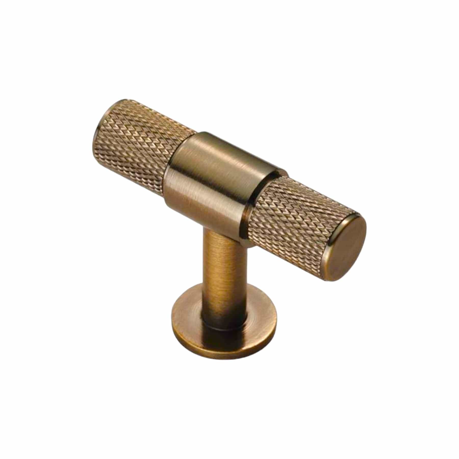 CB Cross T-Bar | Greb/Knop i Antik Messing L 50 mm x D 40 mm Carlisle Brass FTD701AB FINICC