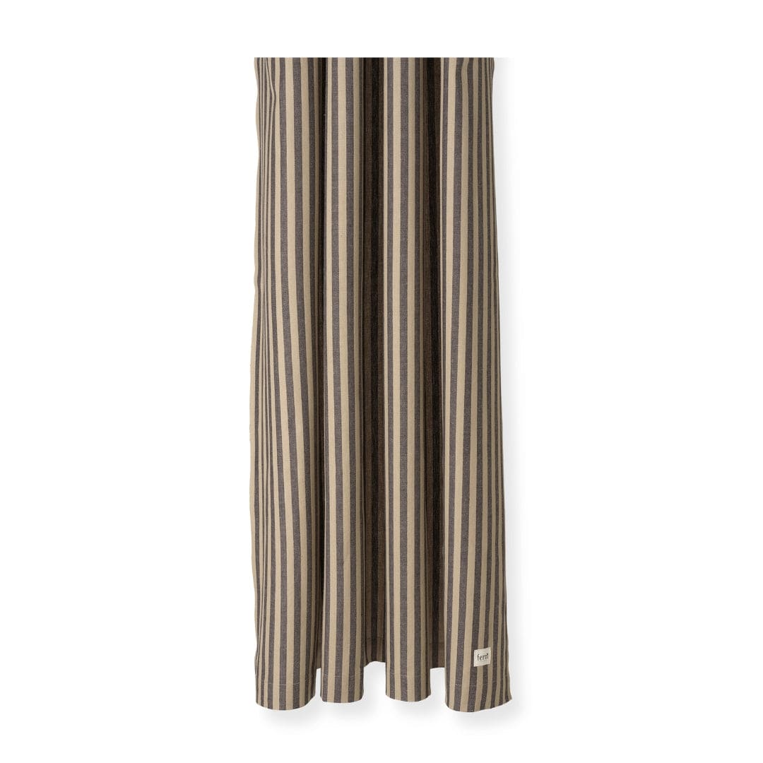 Chambray Shower Curtain - Sand/Black ferm LIVING FL-1104263976 FINICC