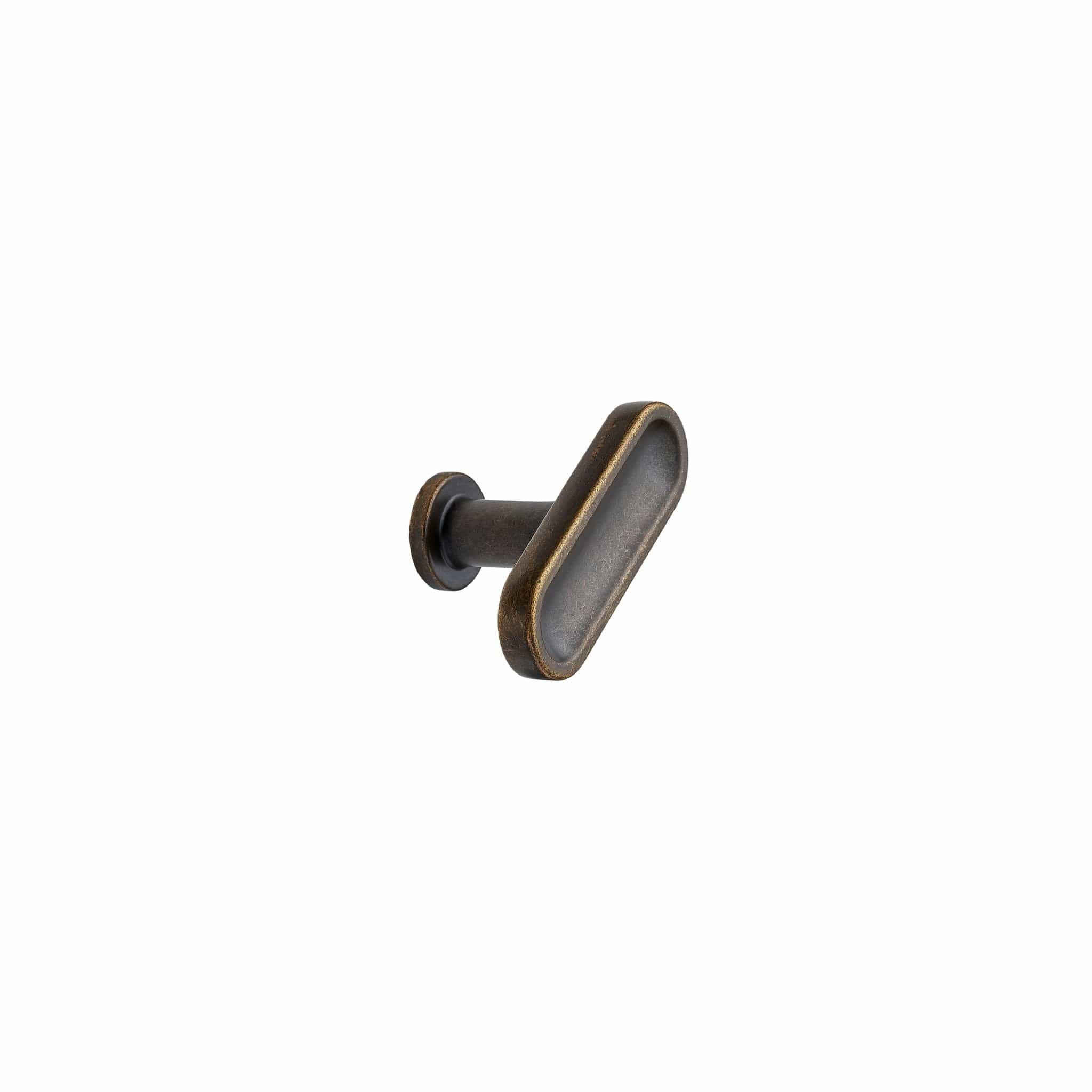 Chateau T-Bar | Knop i Antik Brun L 52 mm x D 30 mm Furnipart FP-555220052-23 FINICC