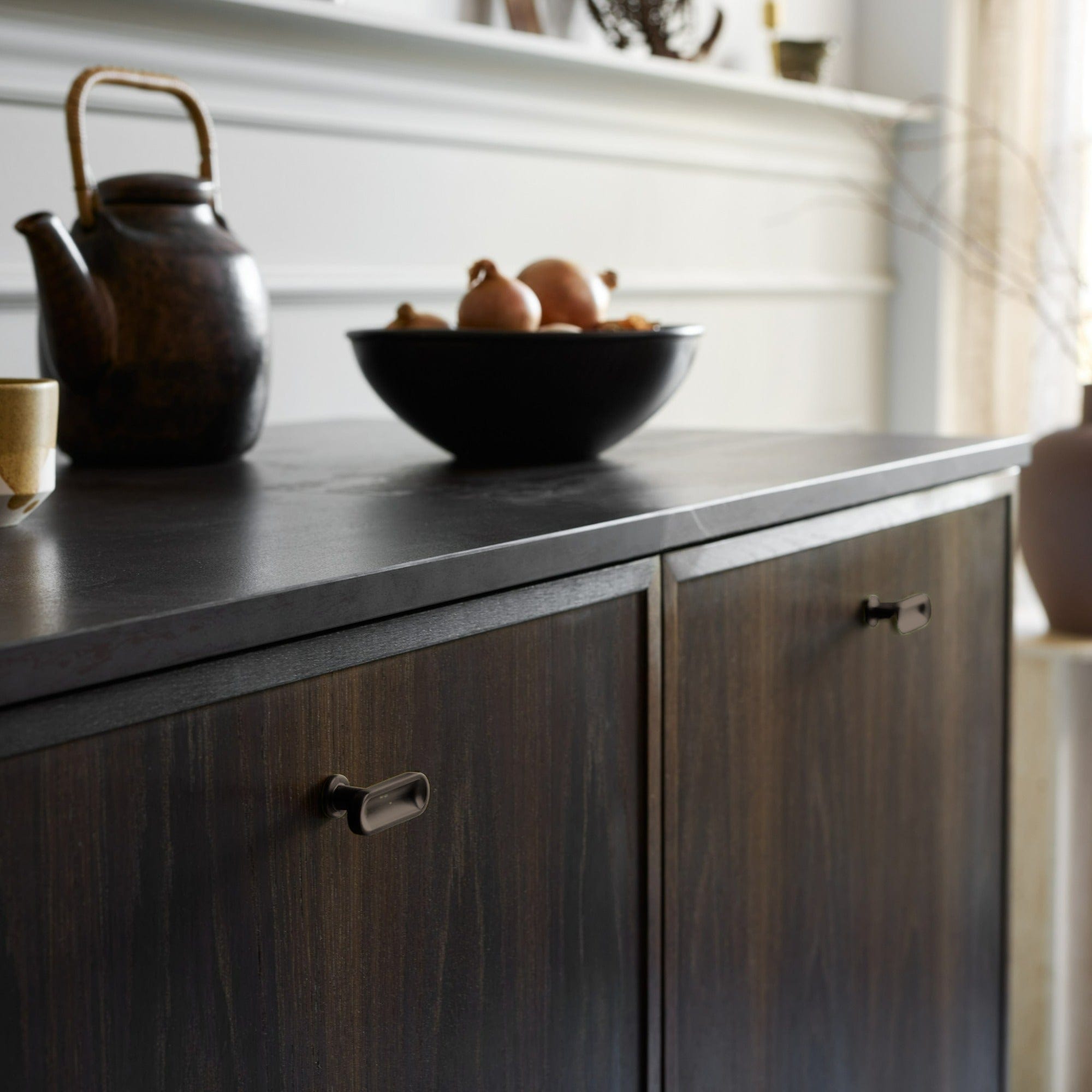 Chateau T-Bar | Knop i Antik Brun L 52 mm x D 30 mm Furnipart FP-555220052-23 FINICC