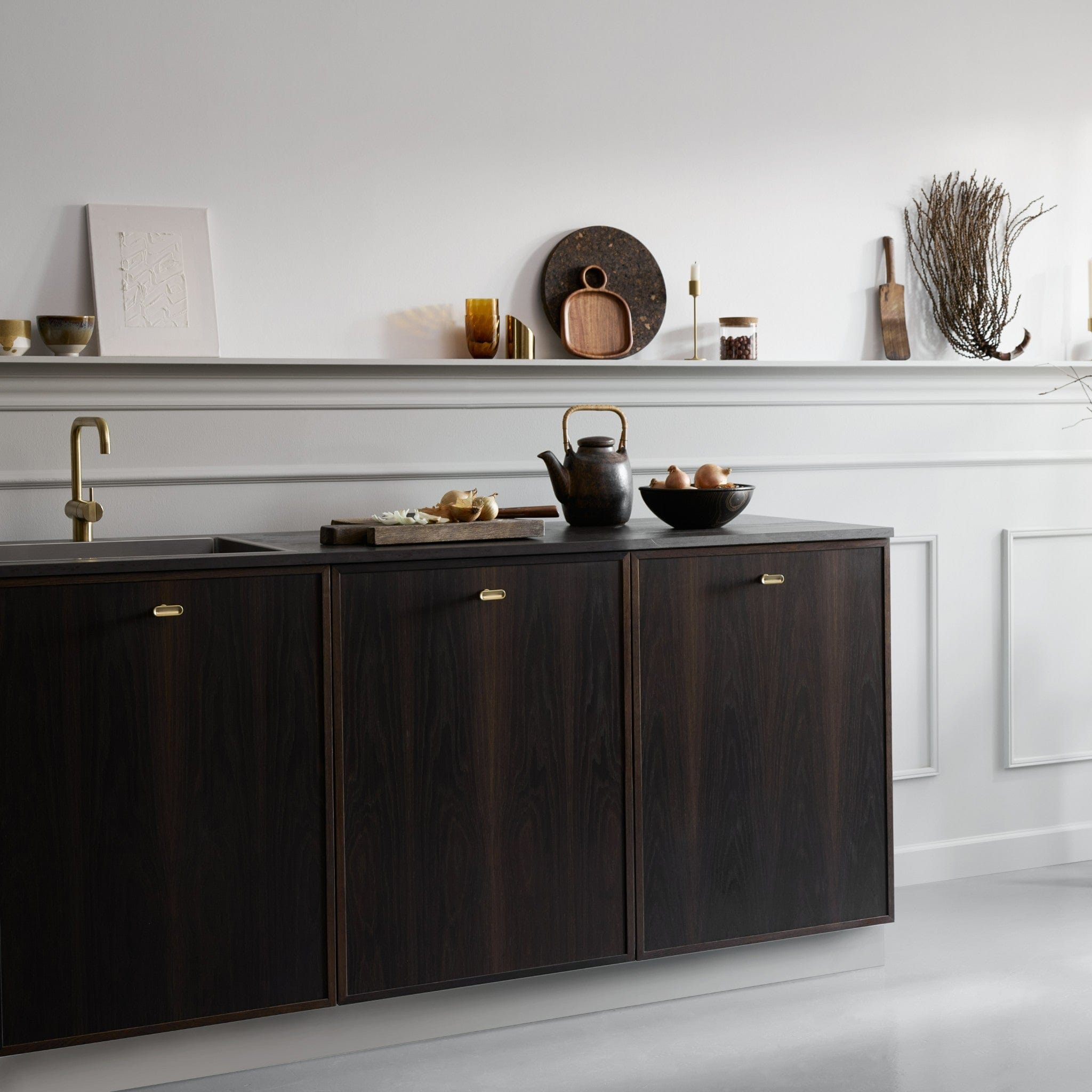 Chateau T-Bar | Knop i Børstet Messing L 52 mm x D 30 mm Furnipart FINICC