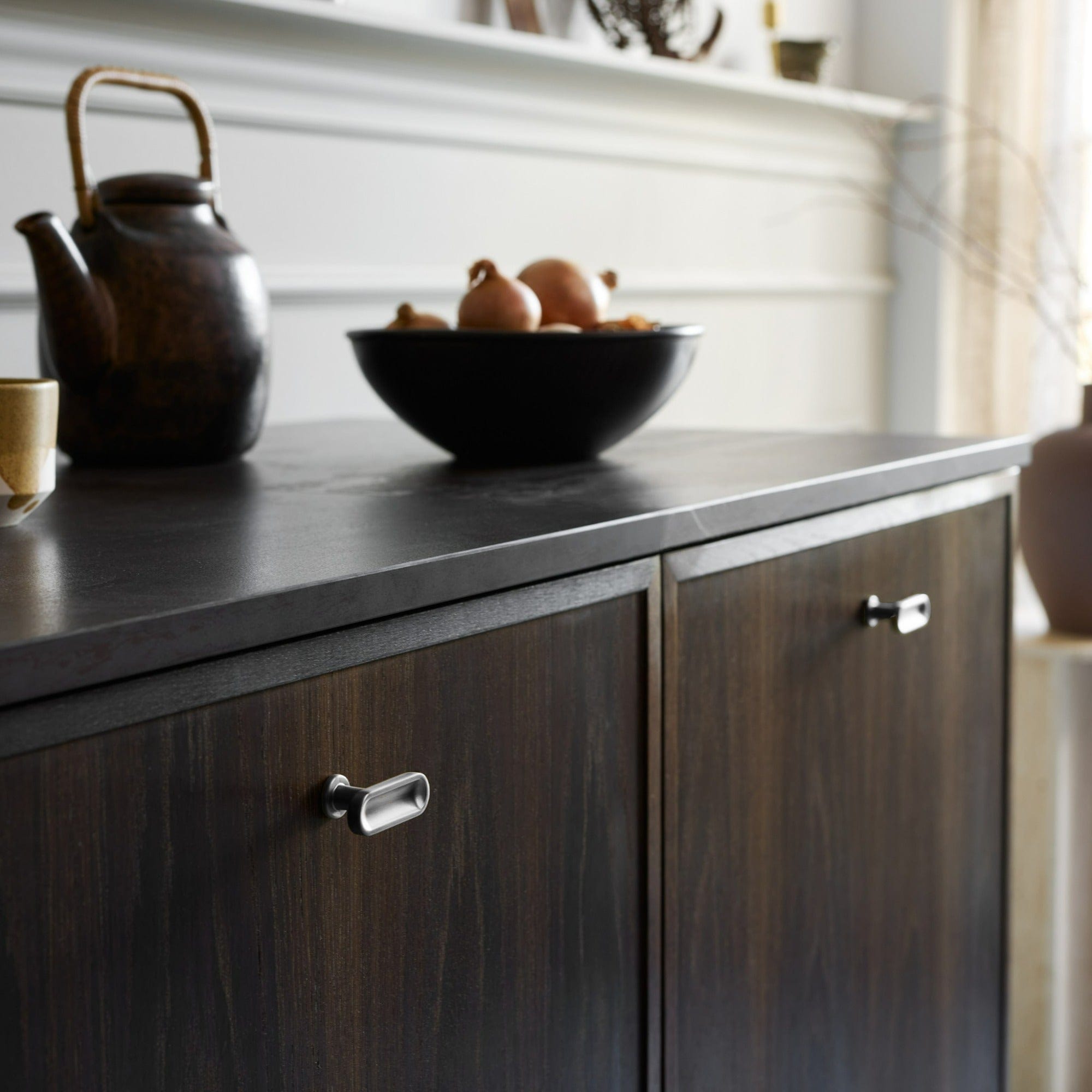 Chateau T-Bar | Knop i Rustfrit Stål Finish L 52 mm x D 30 mm Furnipart FINICC