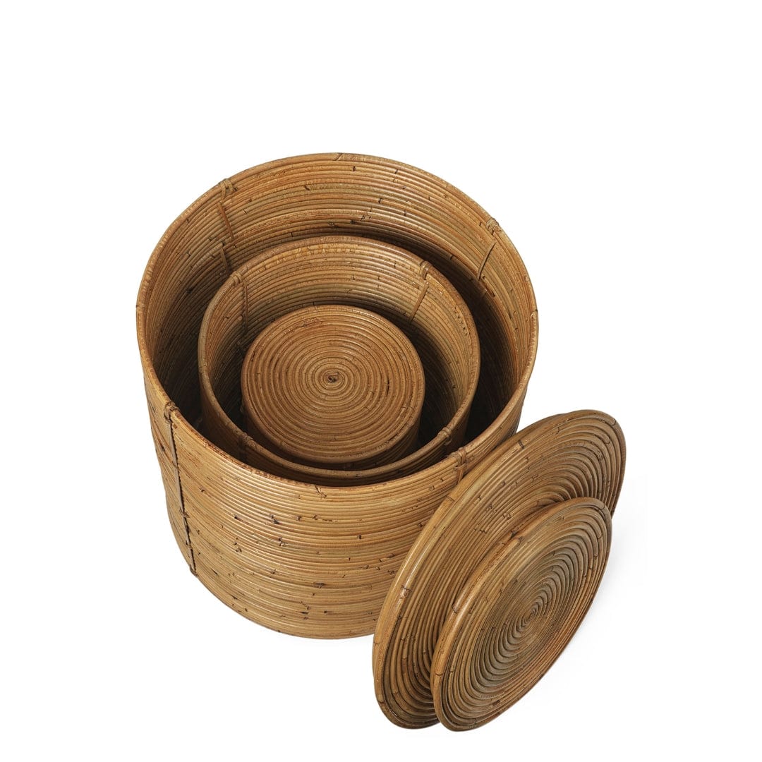 Column Storage - Set of 3 - Natural Stained ferm LIVING FL-1104267460 FINICC