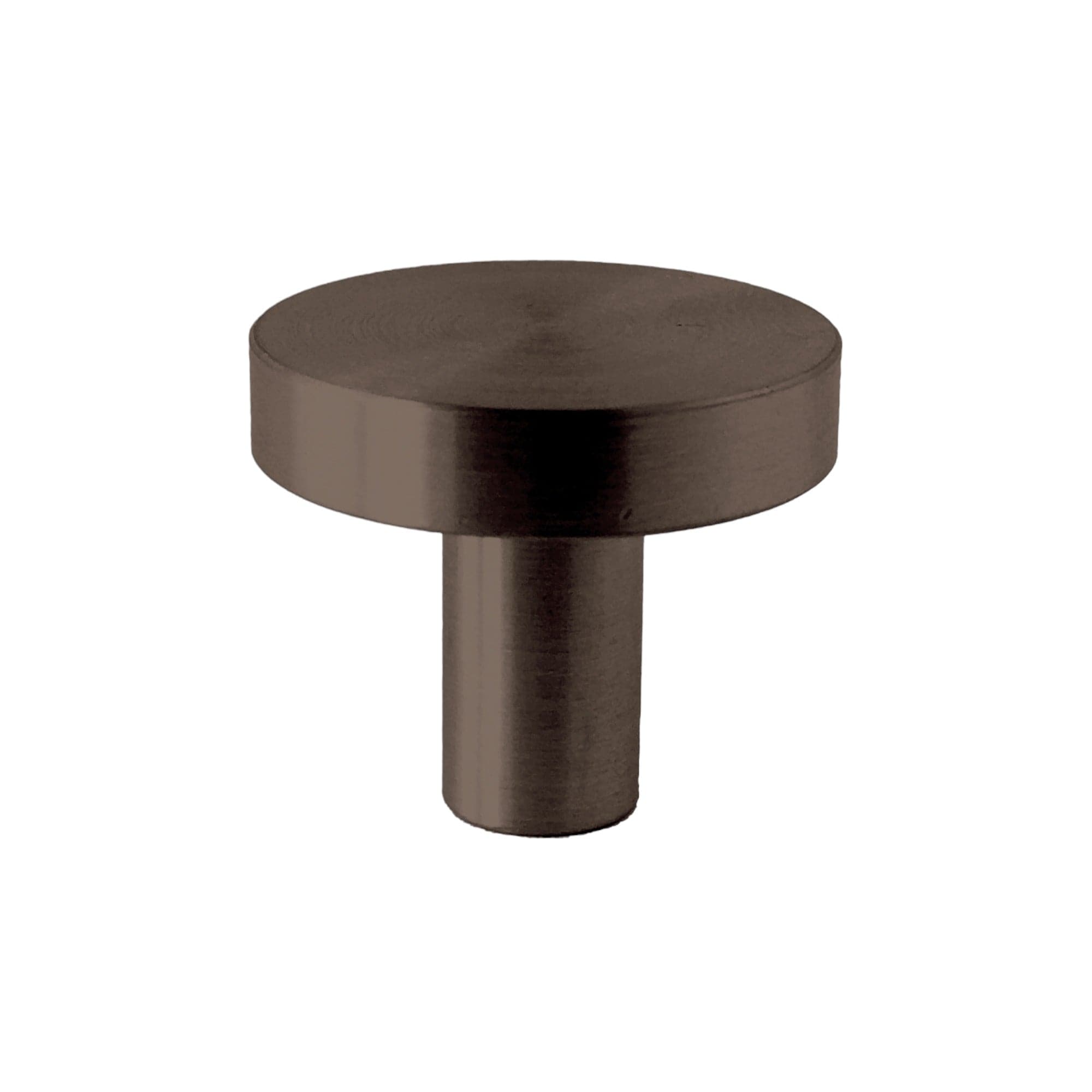 Contemporary | Knop i Bruneret Messing uden Lak Ø 28 mm x D 25 mm I-REFINE KC-250094 FINICC
