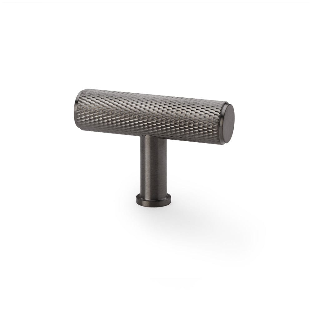 Crispin T-Bar Knurled | Greb/Knop i Dark Bronze L 55 mm x D 38 mm Alexander & Wilks AW801-55-DBZPVD FINICC