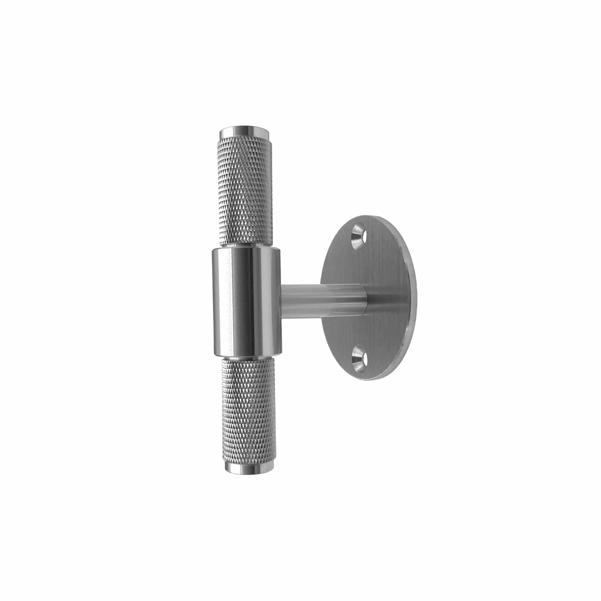 Cross T-Bar Plate | Greb/Knop i Rustfrit Stål med bagplade L 95 mm x D 50 mm Buster + Punch FINICC