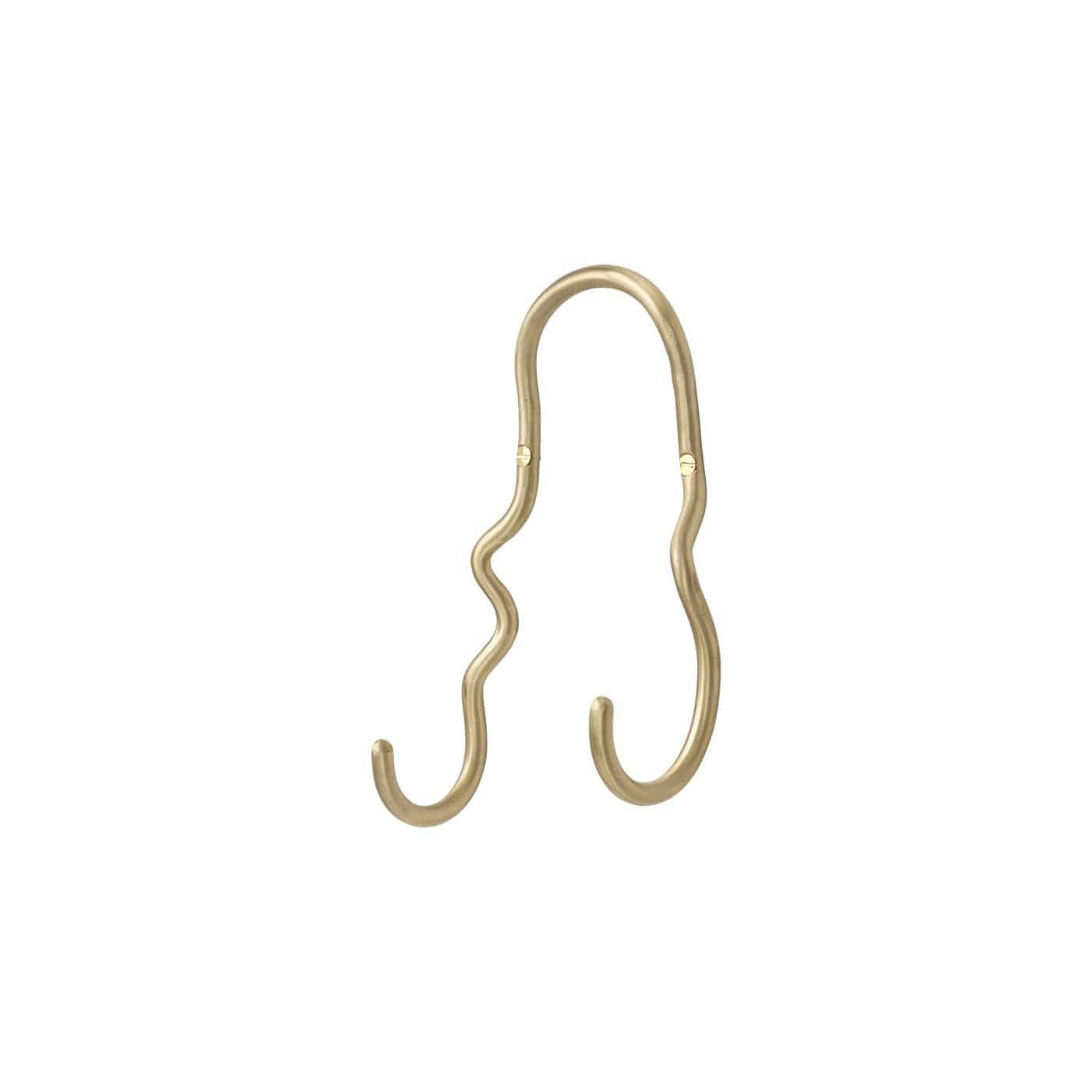 Curvature Double | Knage i Mat Messing Med lak L 126 mm x B 213 mm ferm LIVING FINICC