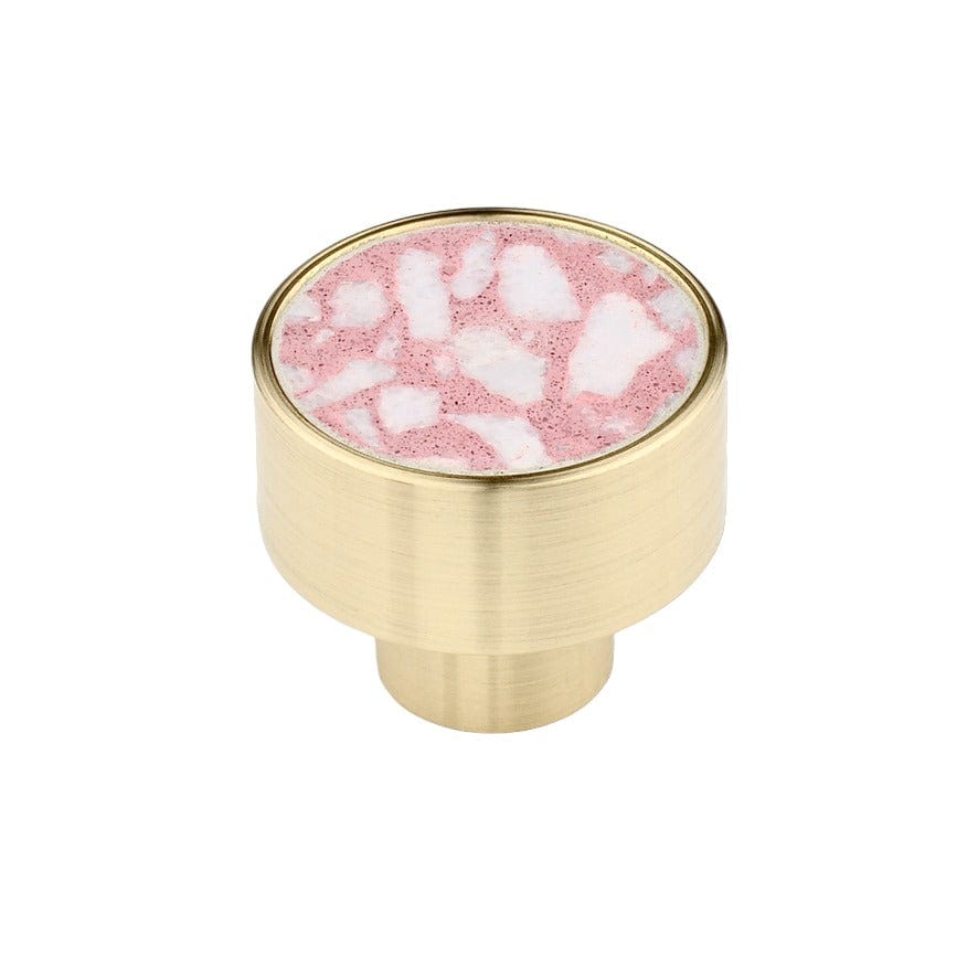 Delight | Knop/Knage i Messing og Pink Terrazzo MARBELO FINICC