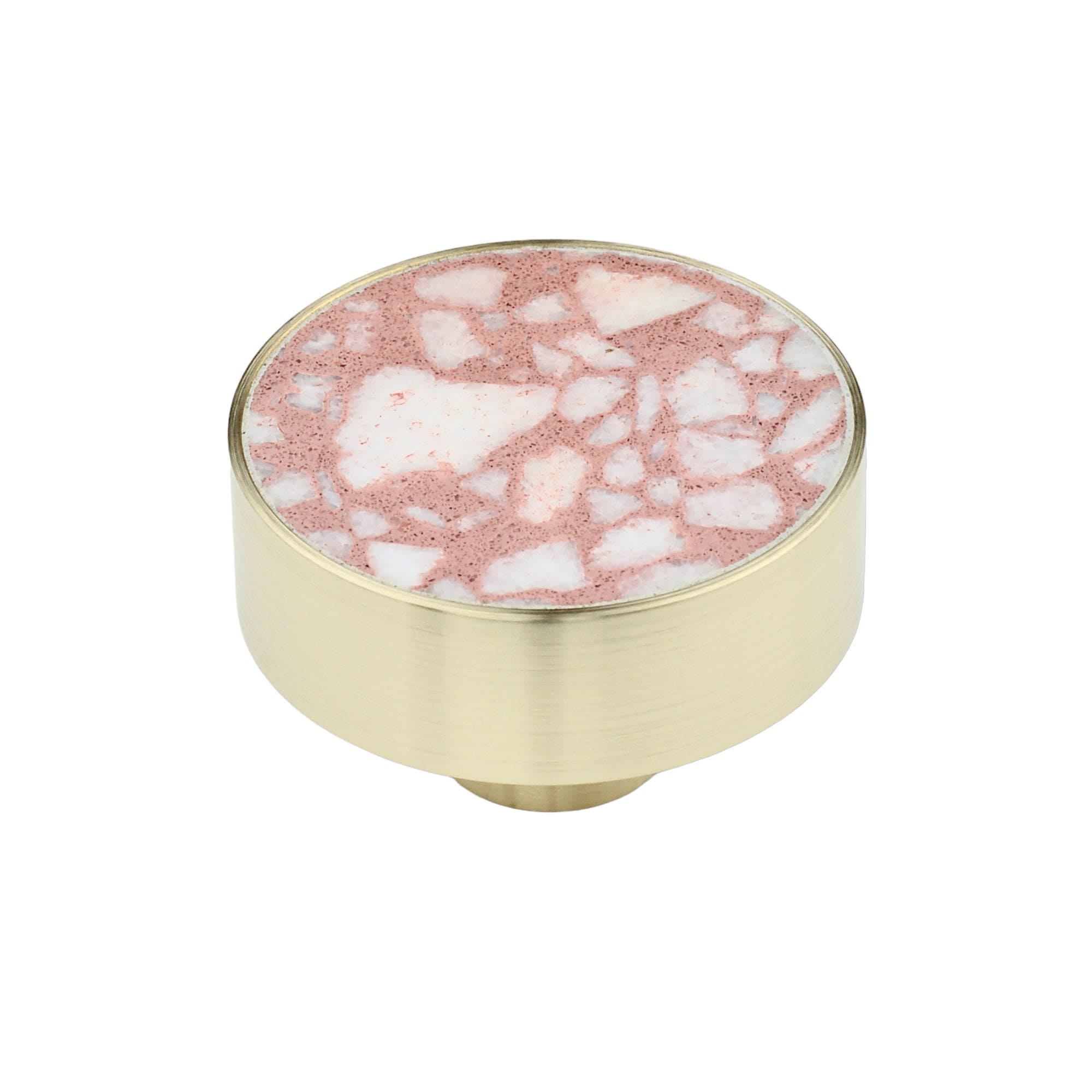 Delight | Knop/Knage i Messing og Pink Terrazzo MARBELO FINICC