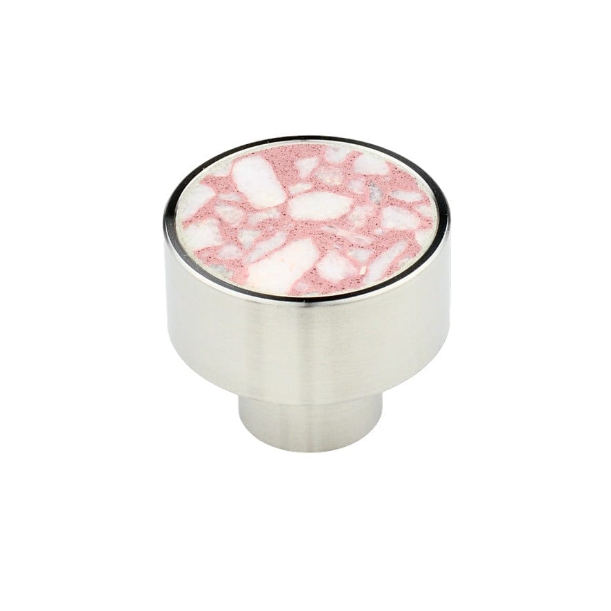 Delight | Knop/Knage i Stål og Pink Terrazzo MARBELO FINICC