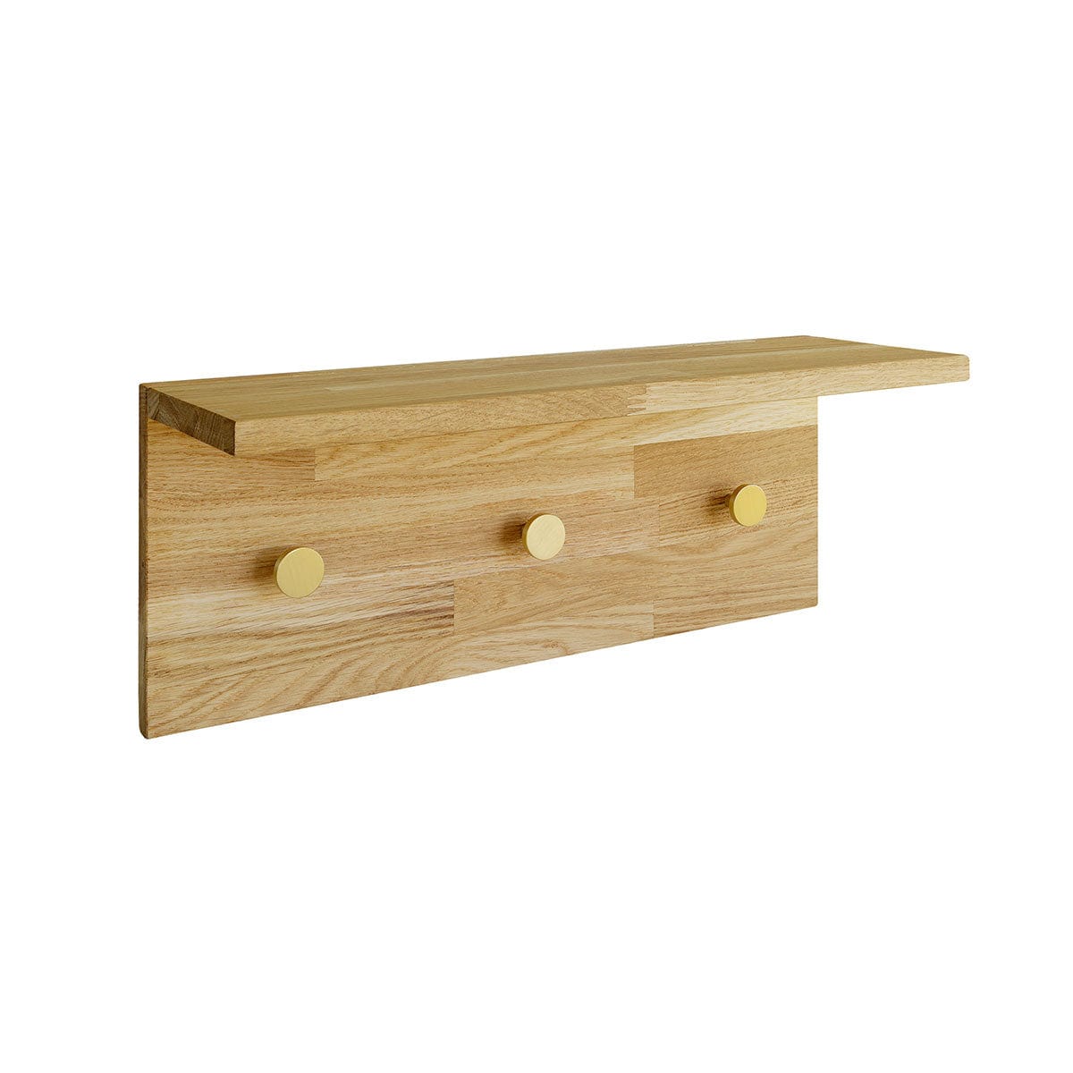 Dot Row | Knagerække i Eg/Messing L 42 cm x B 17 cm MOUD Home FINICC