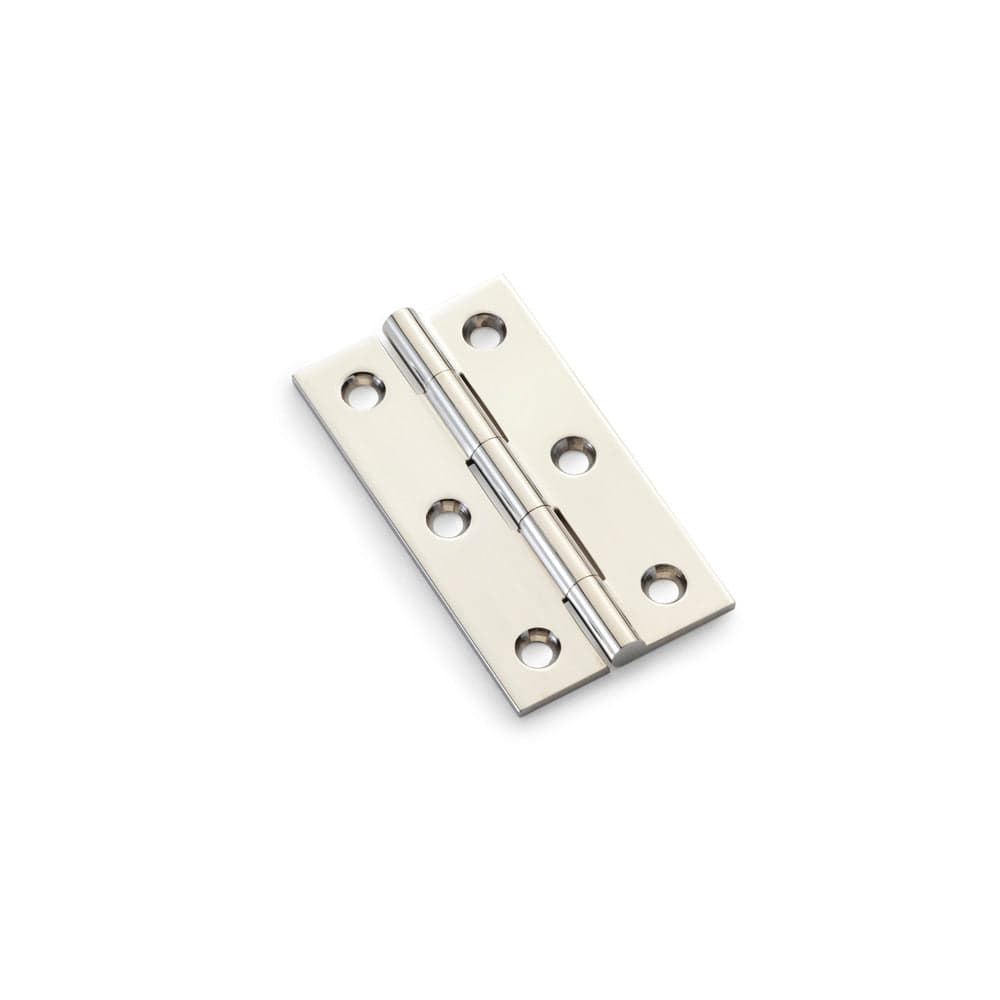 Heavy Pattern | Møbelhængsel i Blank Nikkel L 64 mm x B 35 mm Alexander & Wilks AW064-CH-PN FINICC