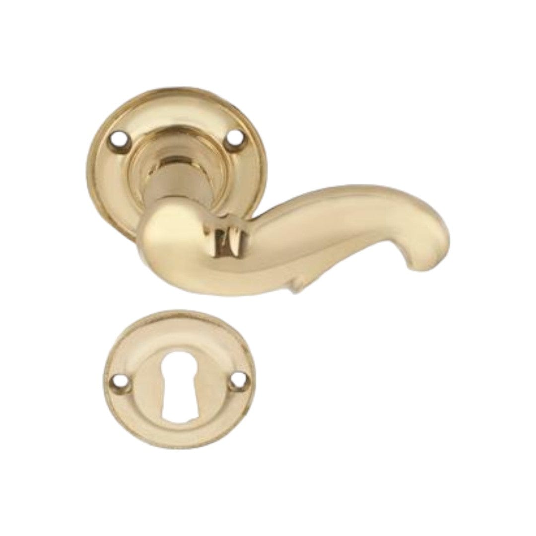 Hellerup 97 | Dørhåndtag i Blank Messing uden Lak Et Al KC-200175 FINICC