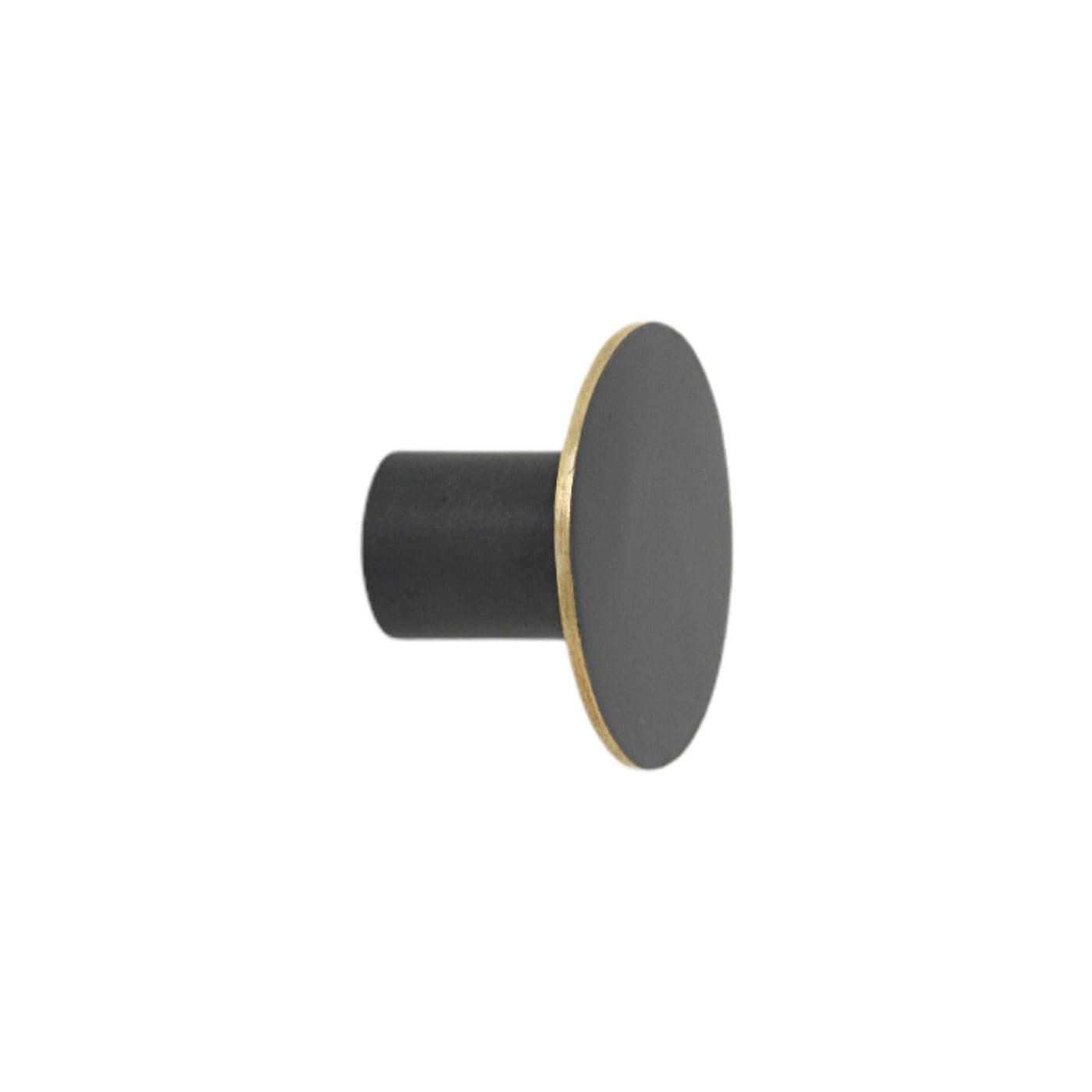 Hook Edge | Knop/Knage i Sortoxideret Messing Uden lak Ø 40 mm x D 25 mm ferm LIVING FINICC