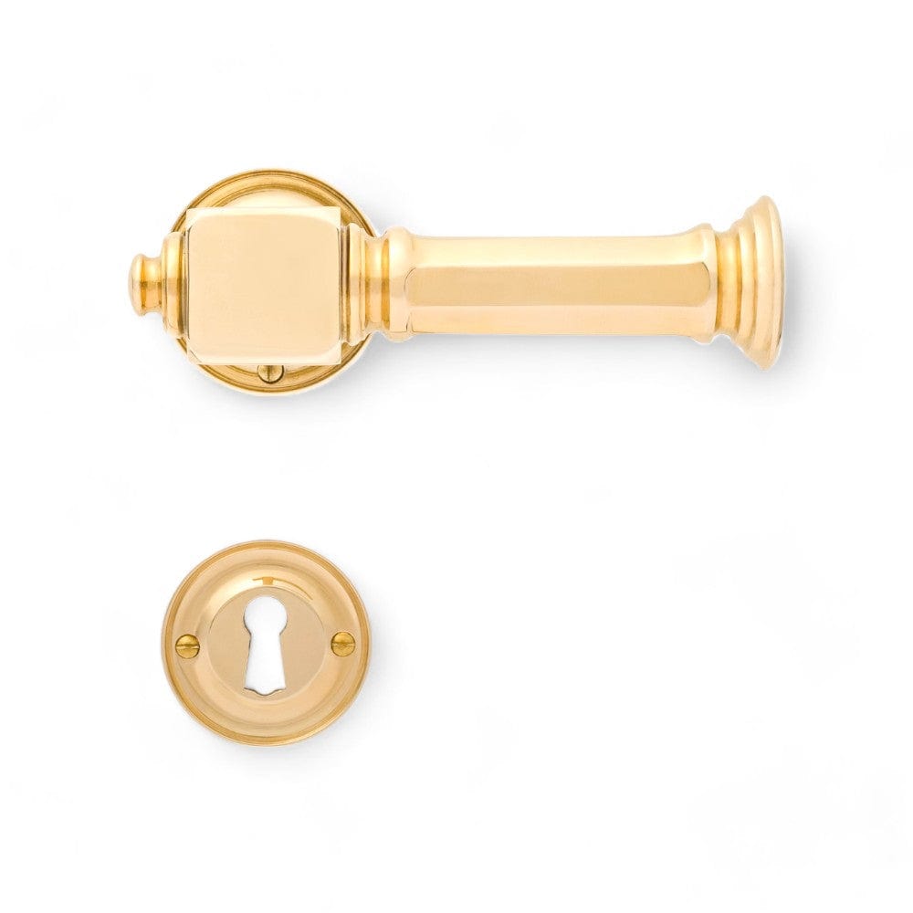 Jægersborg | Dørhåndtag i Blank Messing uden Lak Et Al FINICC