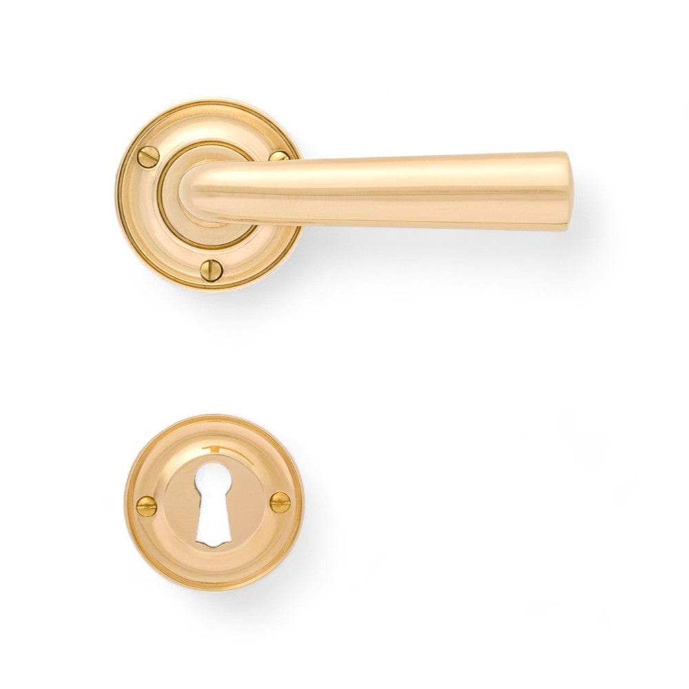 Kvistgaard | Dørhåndtag i Blank Messing uden Lak Et Al FINICC