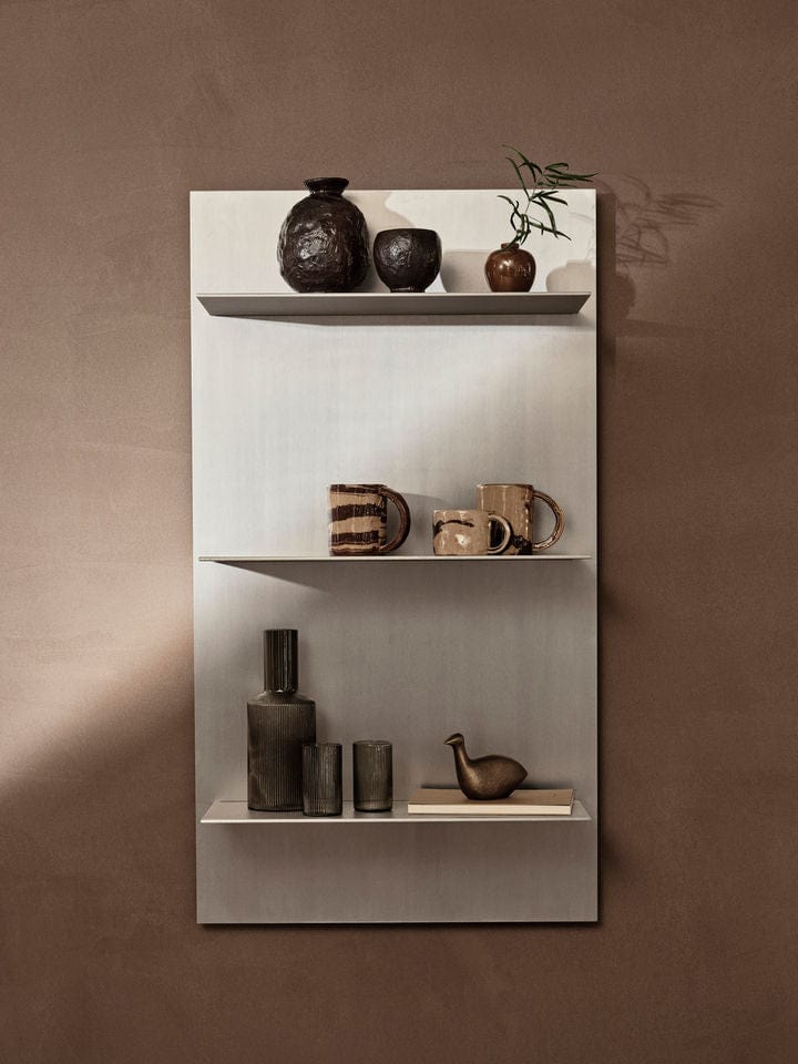 Lager Wall Shelf - Triple - Aluminium ferm LIVING FL-1104268831 FINICC