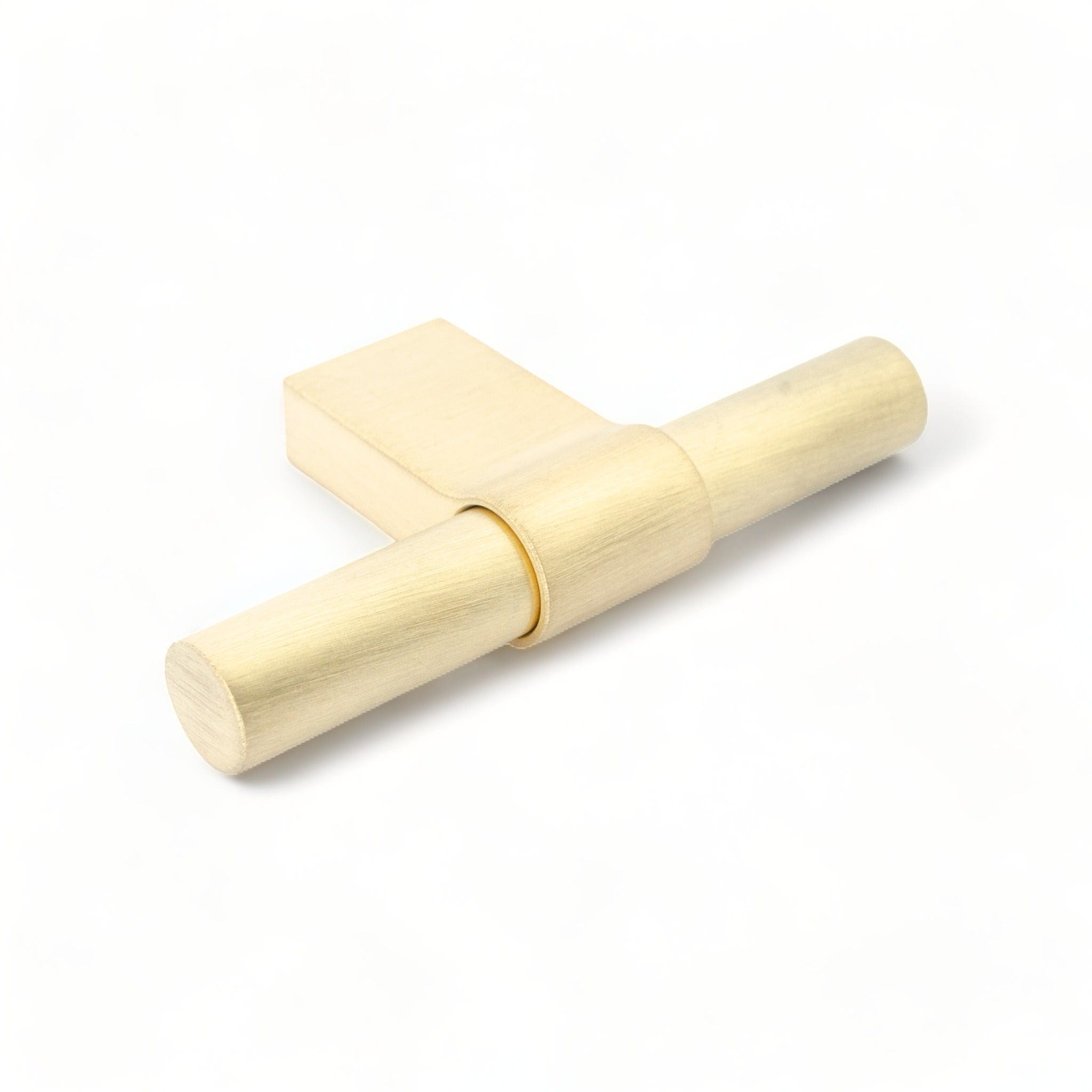 Line Big T-Bar | Greb/Knop i Børstet Messing uden Lak L 80 mm (C/C 12 mm) BB Sweden FINICC
