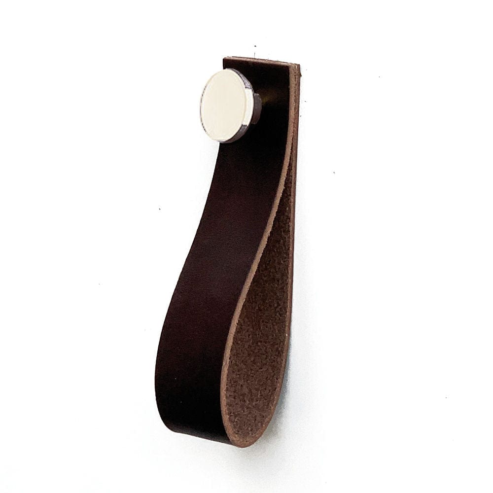 Loop Strap | Knage i Brun Læder med Nikkel Skrue L 30 mm x B 145 mm Et Al FINICC