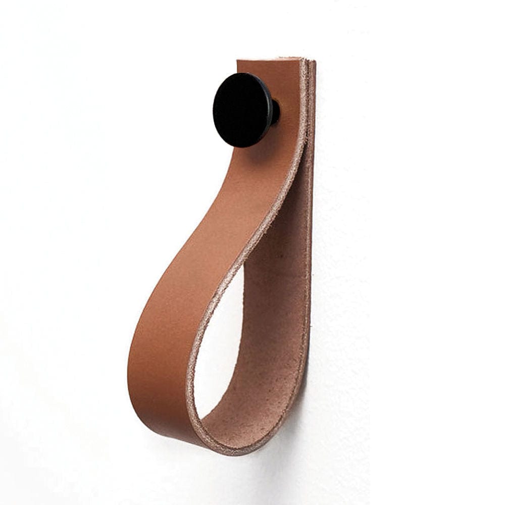 Loop Strap | Knage i Cognac Læder med Sort Skrue L 30 mm x B 145 mm Et Al FINICC