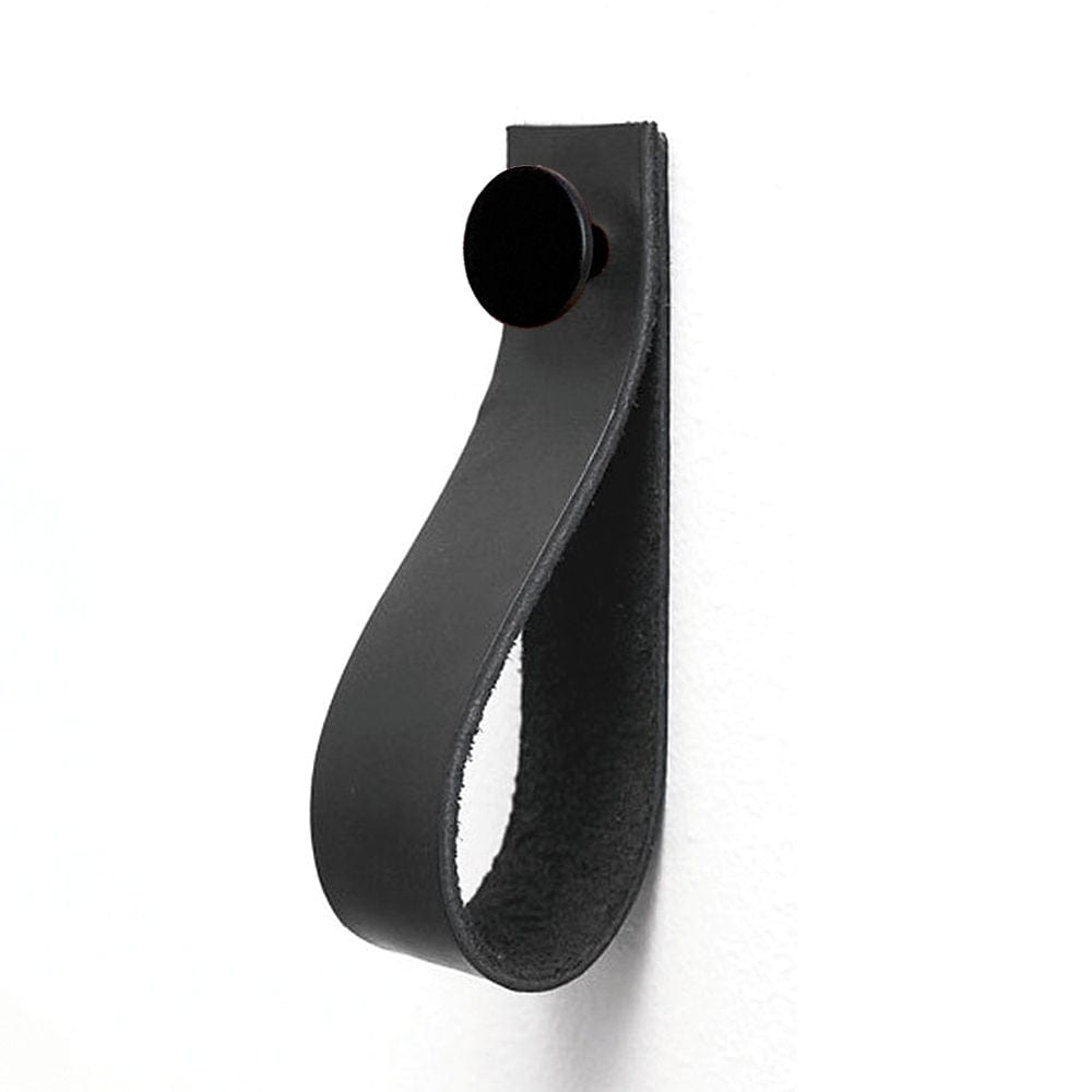 Loop Strap | Knage i Sort Læder med Sort Skrue L 30 mm x B 145 mm Et Al FINICC