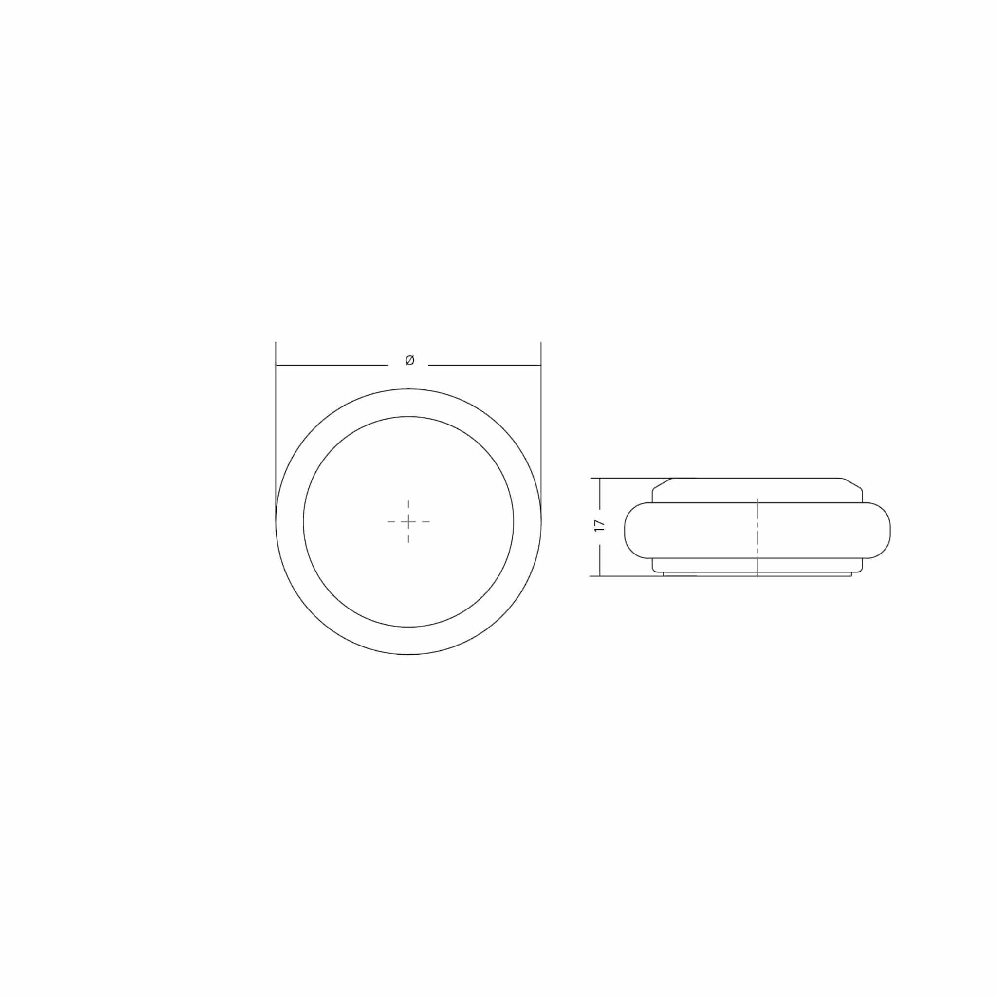 Low | Dørstopper i Børstet Cava Messing Ø 48 mm x H 17 mm Viefe FINICC