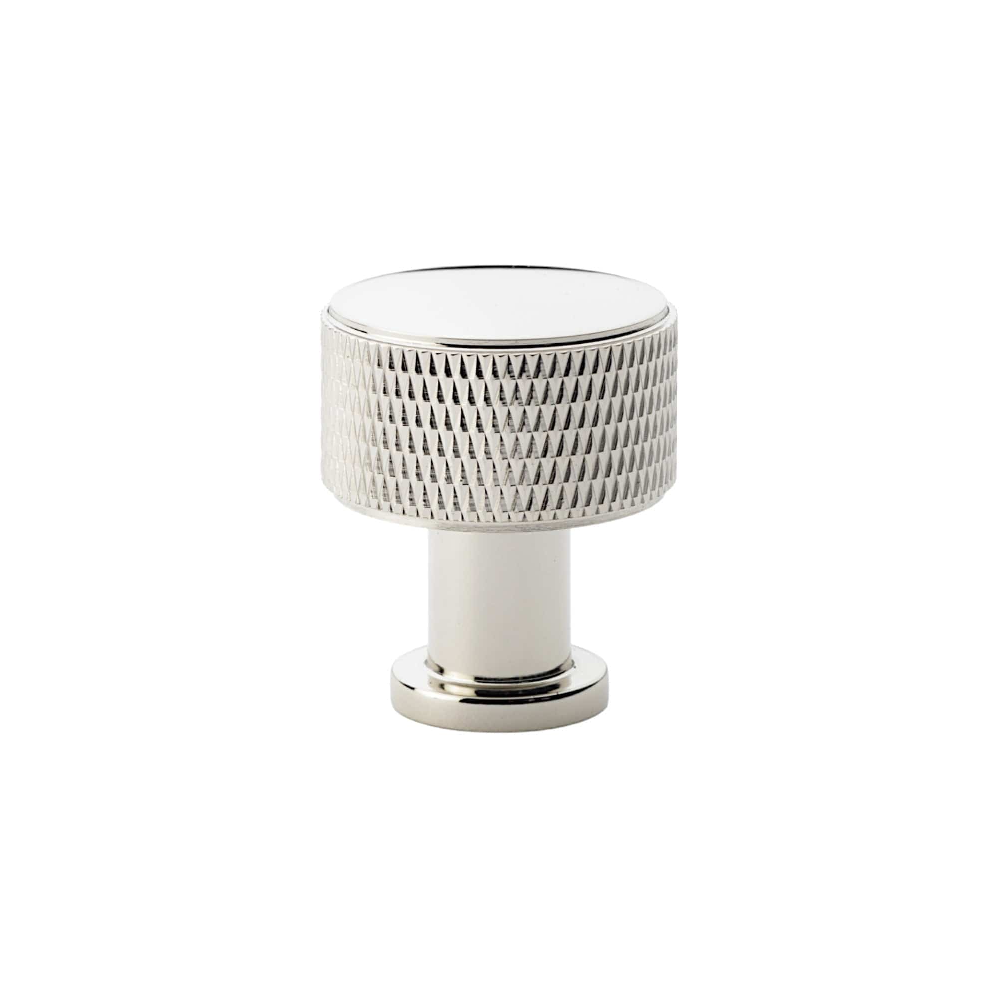 Lucia Knurled | Knop i Blank Nikkel Ø 29 mm x D 34 mm Alexander & Wilks AW807K-29-PN FINICC