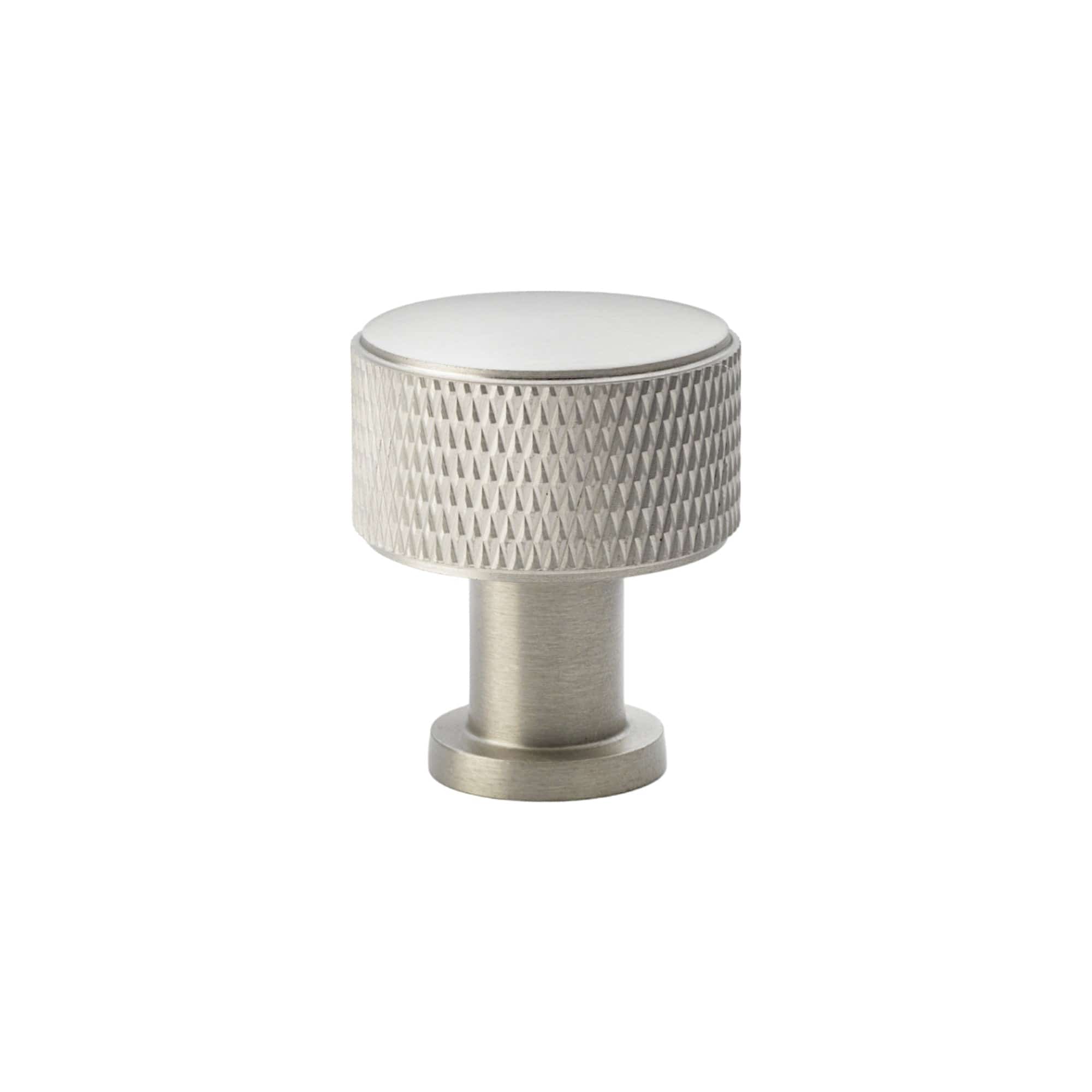 Lucia Knurled | Knop i Rustfrit Stål Finish Ø 29 mm x D 34 mm Alexander & Wilks AW807K-29-SN FINICC