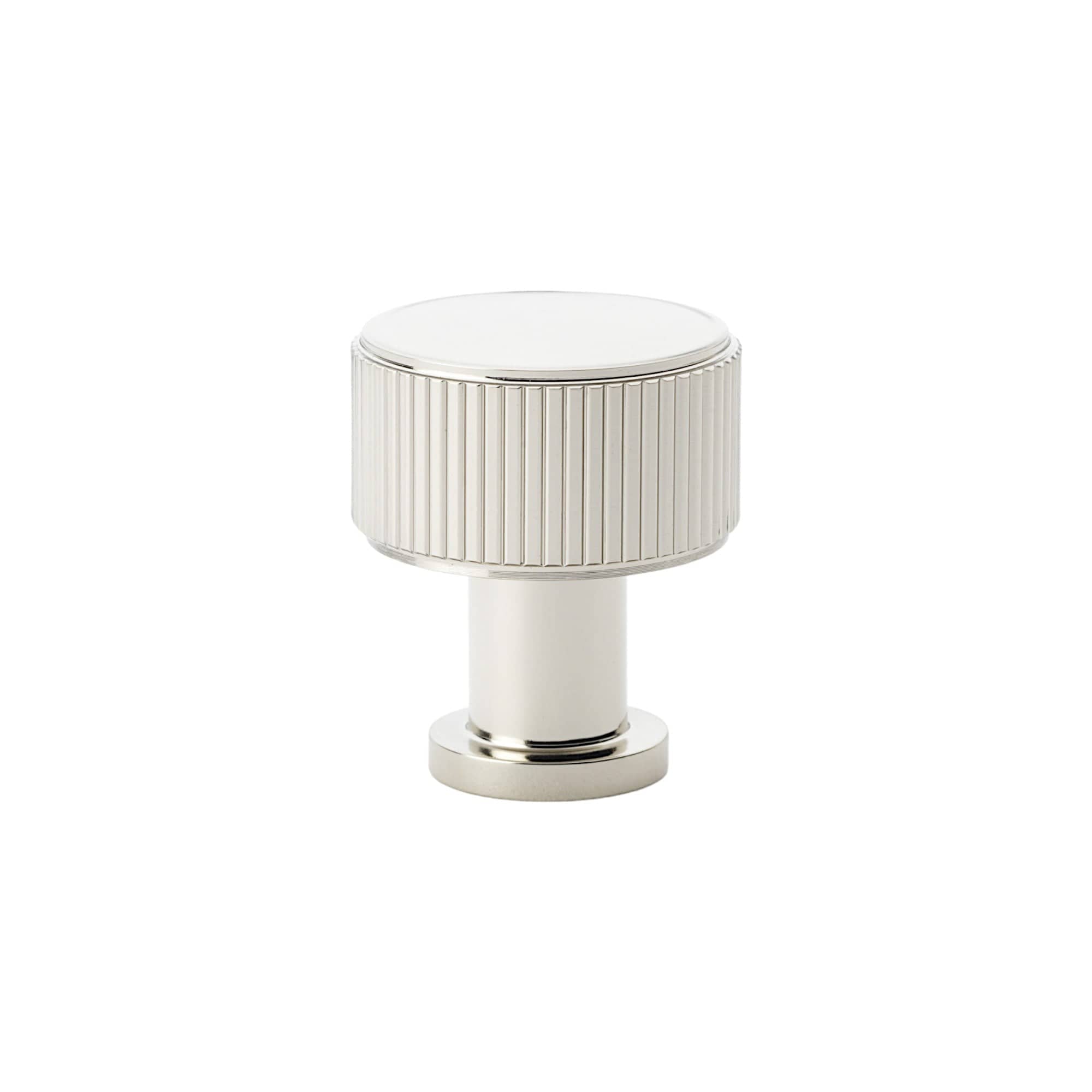 Lucia Reeded | Knop i Blank Nikkel Ø 29 mm x D 34 mm Alexander & Wilks AW807R-29-PN FINICC