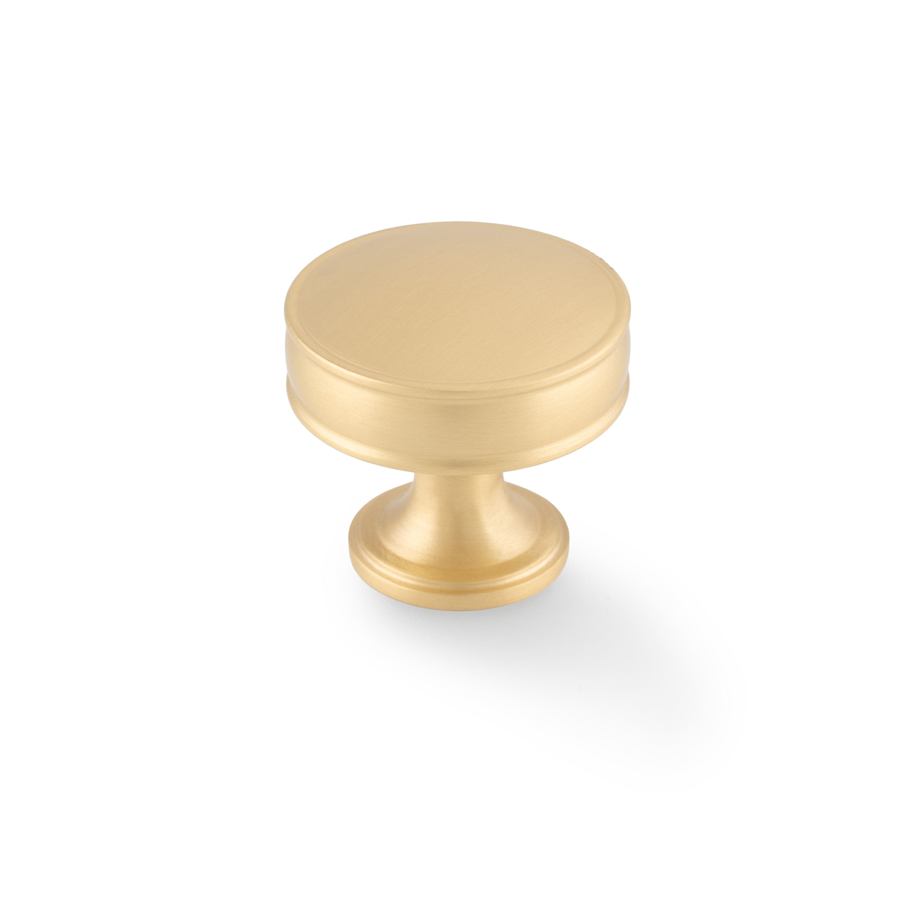 Lynd | Knop i Børstet Messing Ø 38 mm x D 29 mm Alexander & Wilks AW808-38-SB FINICC