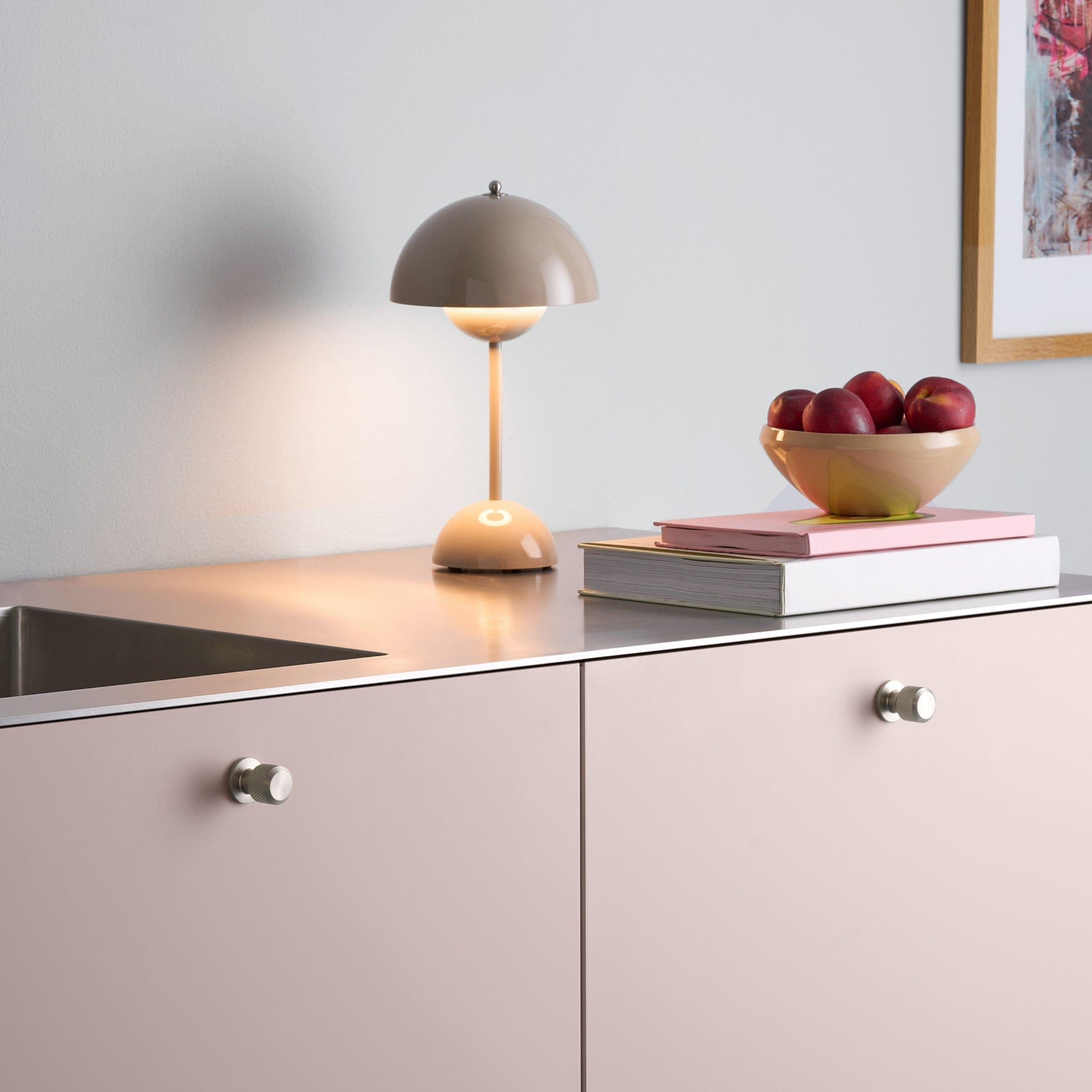 Manor Round | Knop i Rustfrit Stål Finish Ø 30 mm x D 35 mm Furnipart FINICC