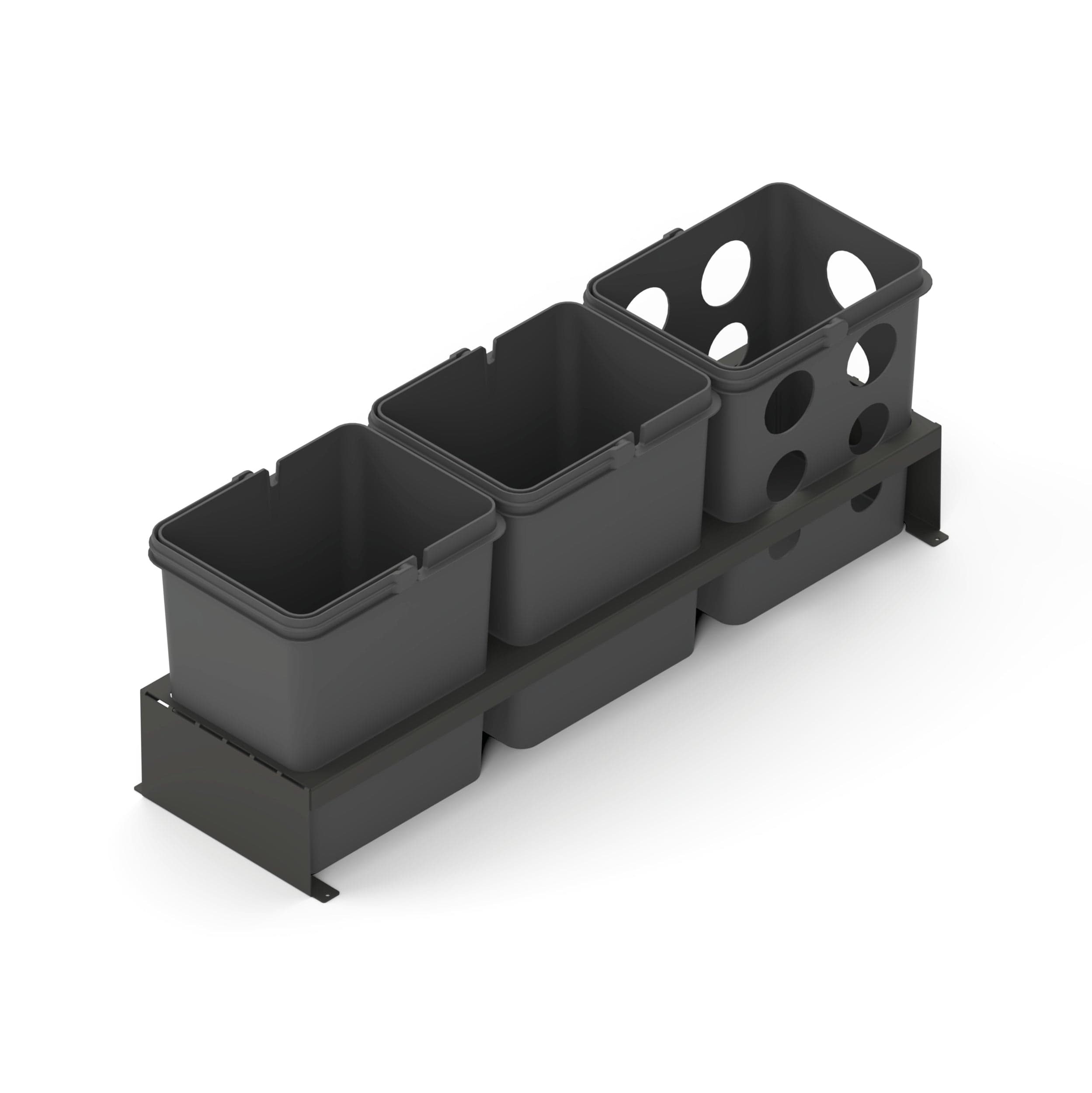 Merida 80x35 | Affaldssystem til 80 cm skuffe inkl. 3x7 liters spande (systemdybde 35 cm) Theofils TF-630003 FINICC
