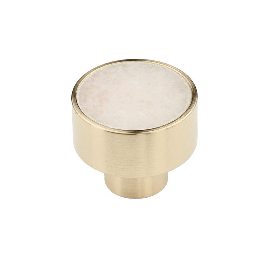 Moonstone | Knop/Knage i Messing og Pink Marmor MARBELO FINICC