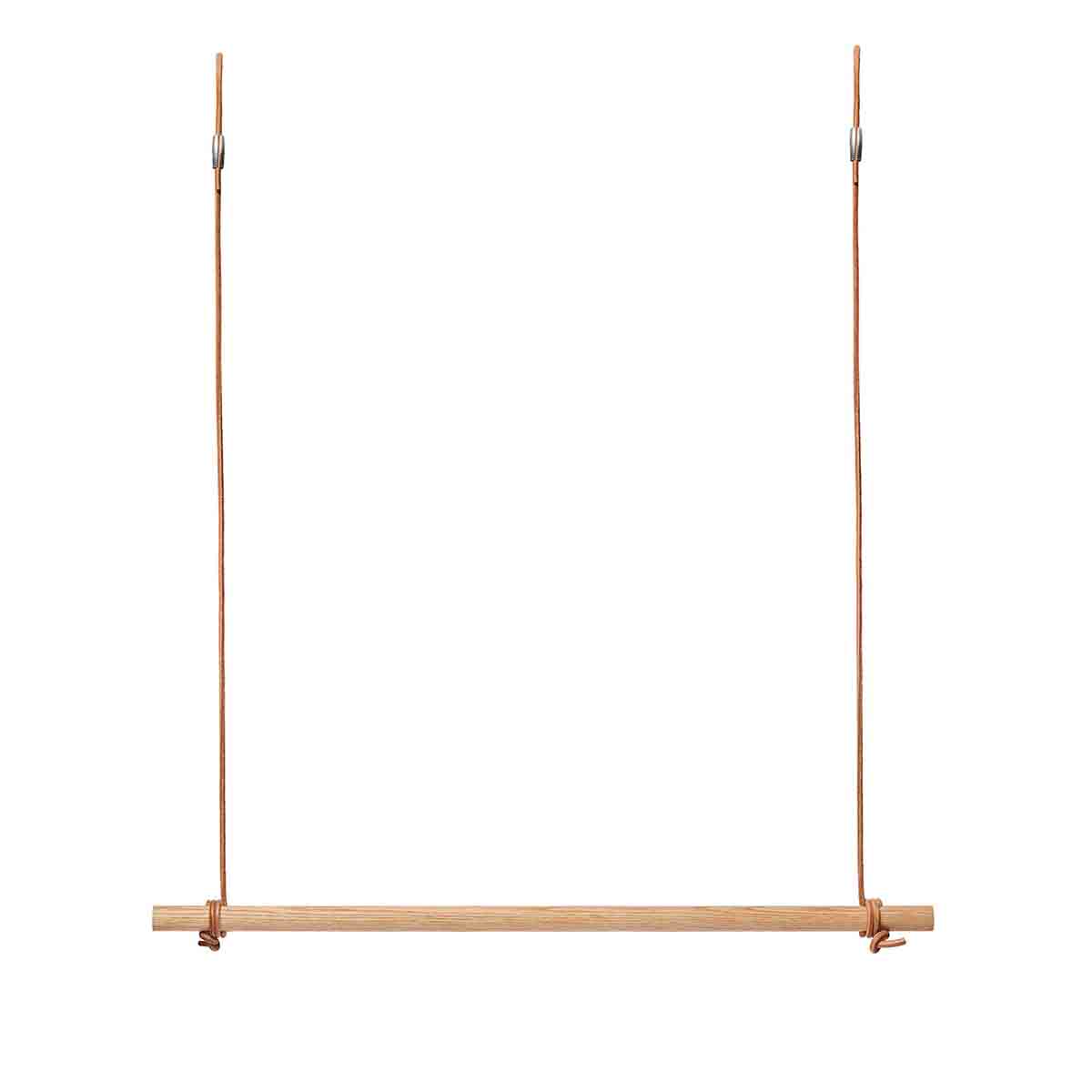 Oak | Bøjlestang i Eg med lædersnore L 80 cm MOUD Home FINICC