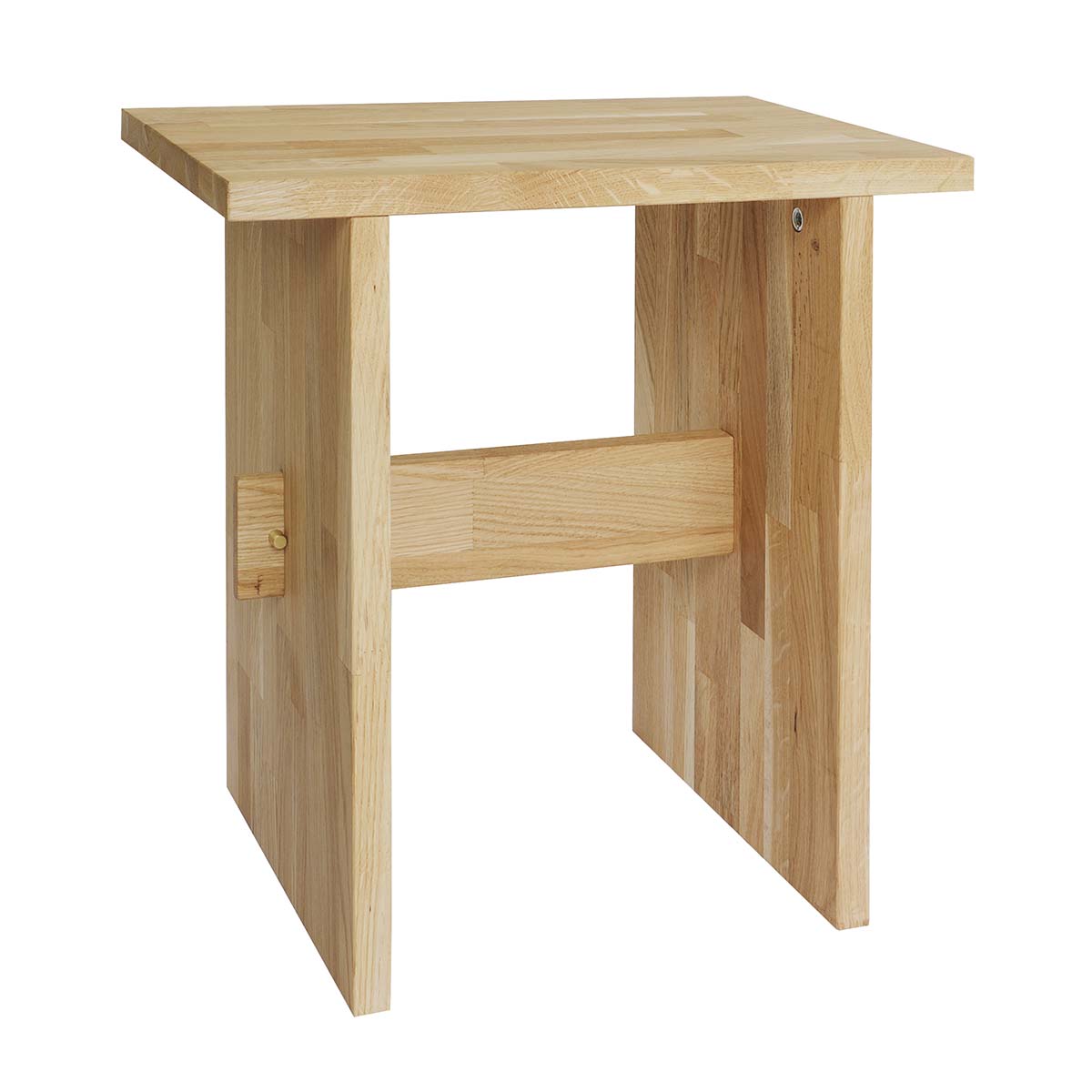 Oak | Skammel I Egetræ - Natur Og Messing L 40 cm x H 27 cm MOUD Home MH-211351 FINICC